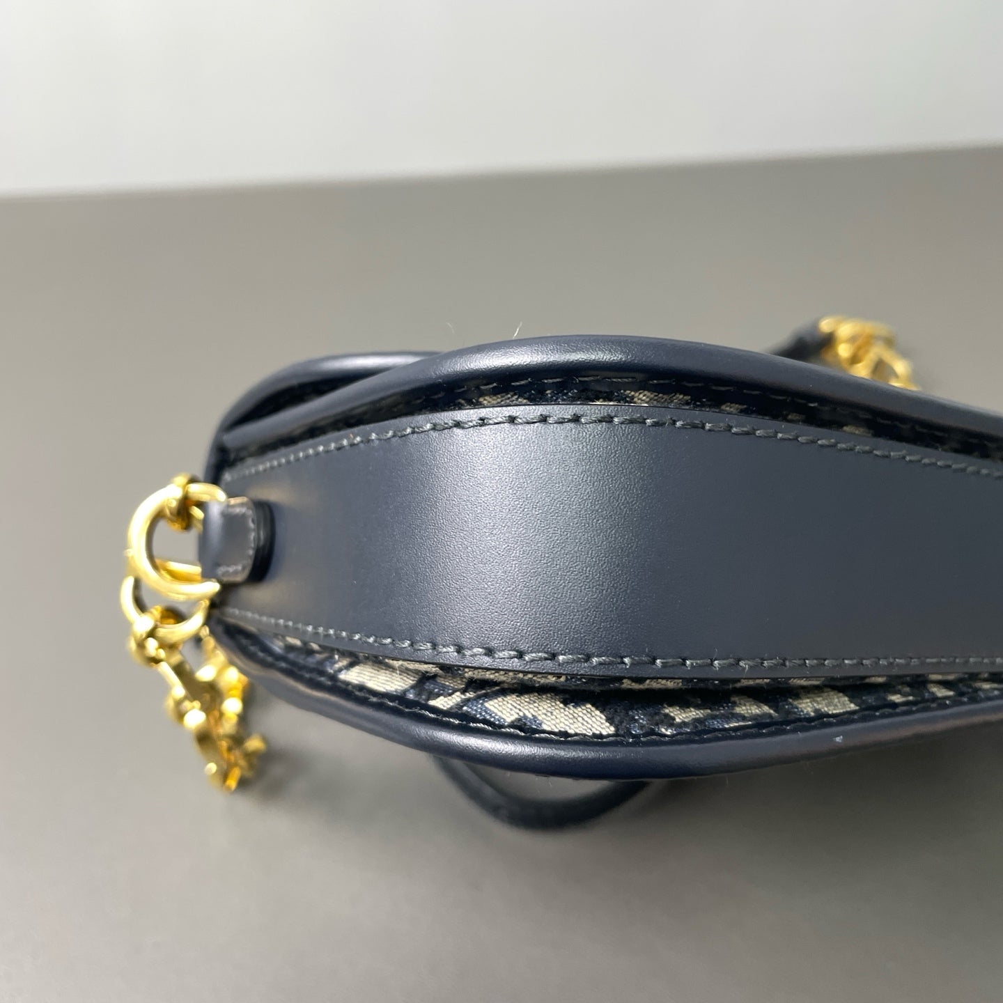 Dior - Montaigne Avenue Oblique Chain Bag - Oblique canvas with leather trim - Blue - (mini)
