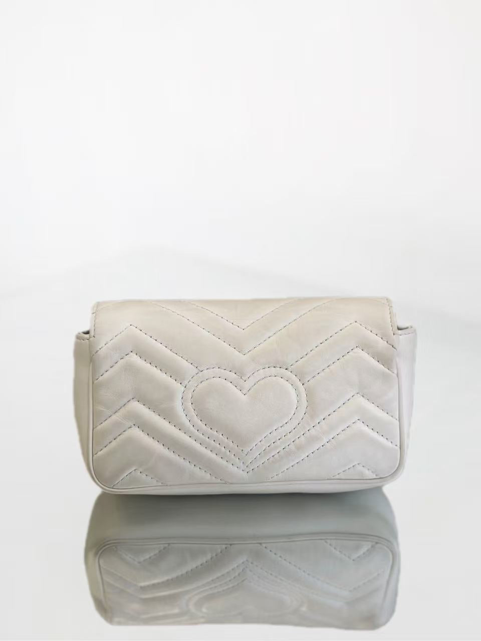 Gucci - Marmont Mini Chain Bag - Leather - White - (mini)