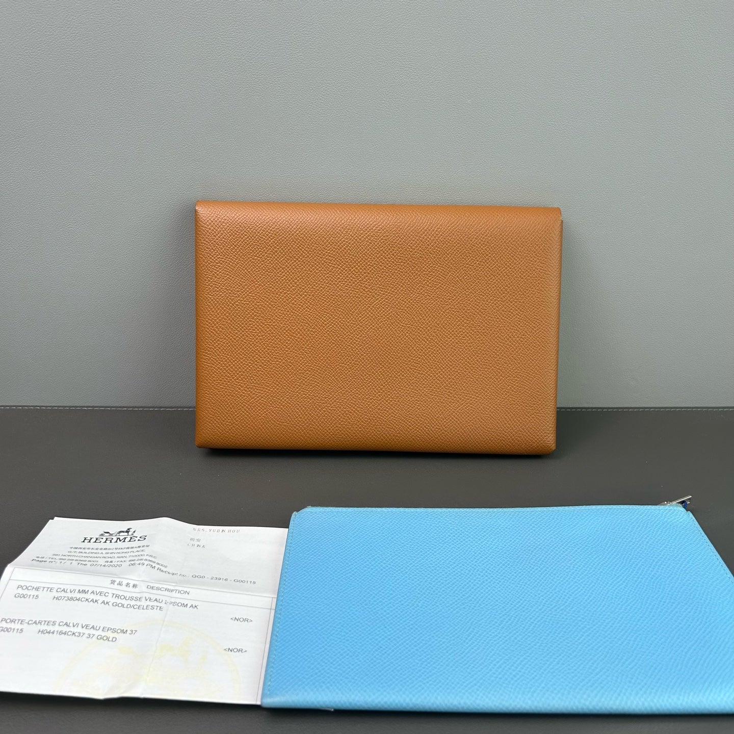 Hermès - Calvi MM Pochette - Epsom leather - Brown - (Medium)