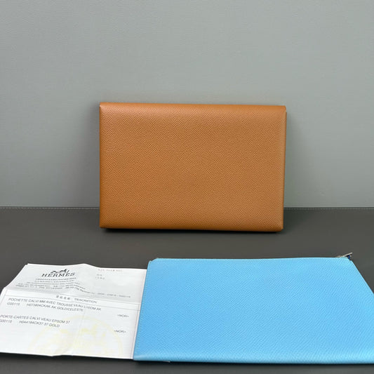 Hermès - Calvi MM Pochette - Epsom leather - Brown - (Medium)