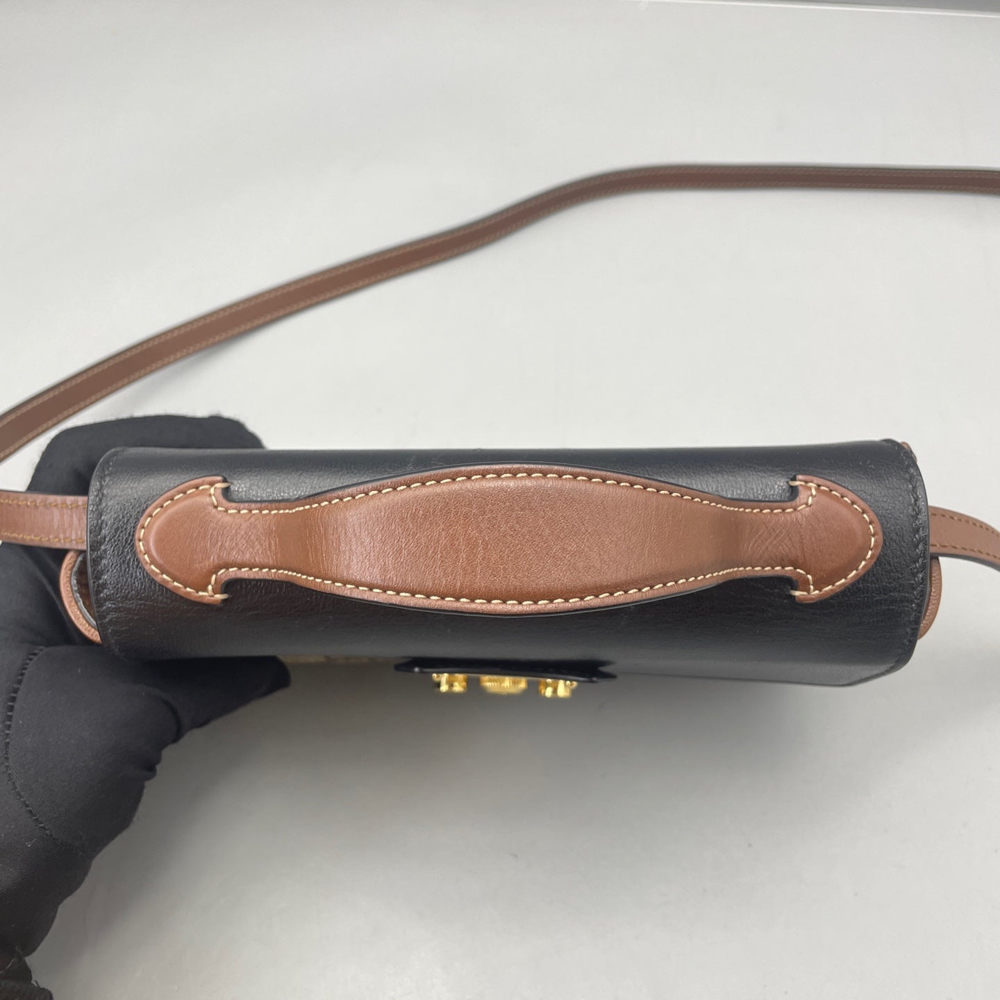 Gucci - Moonlight Box Mini Top Handle Bag - GG Supreme canvas and Leather - Beige, Black and Brown - (mini)