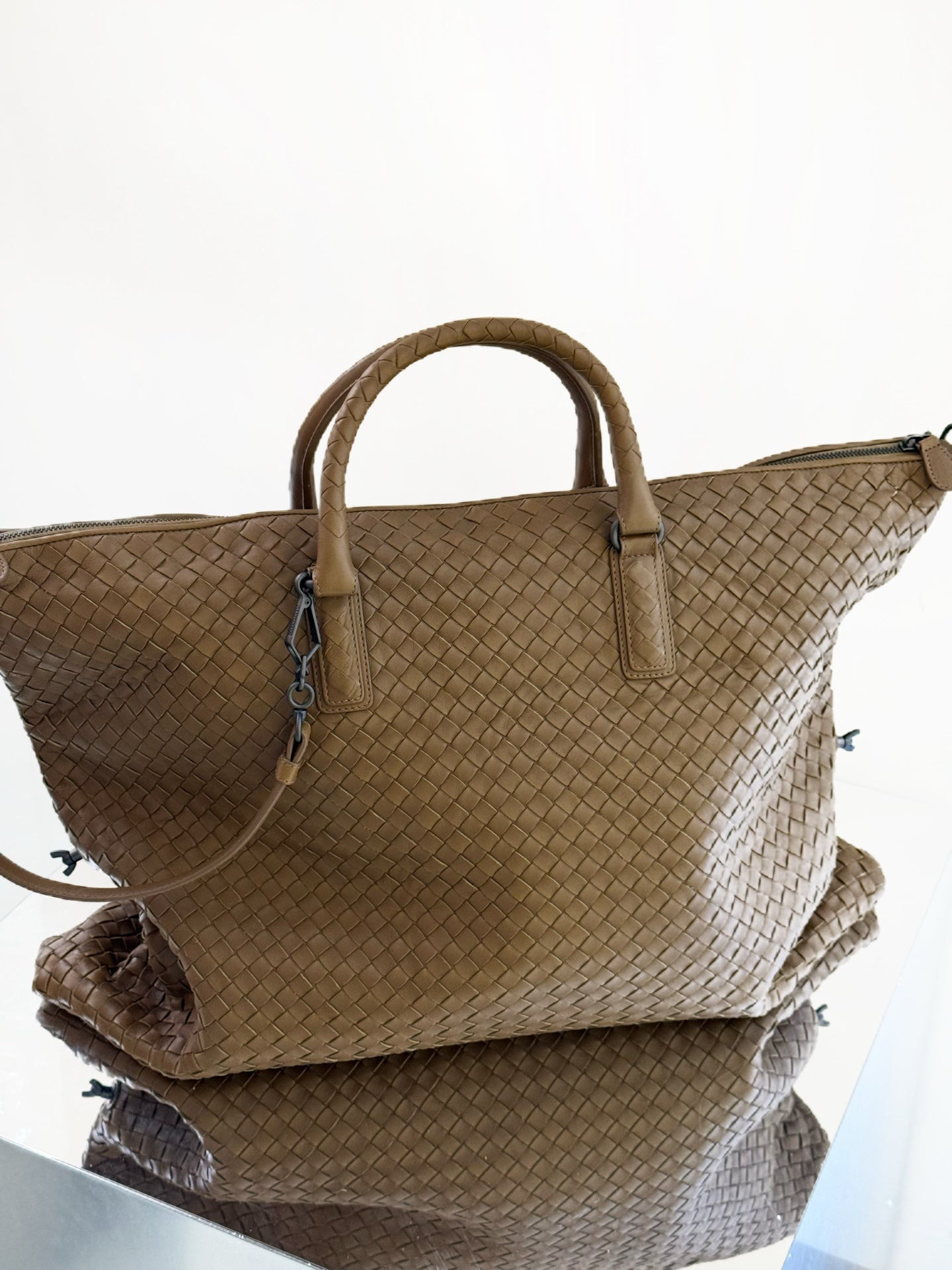 Bottega Veneta - Intrecciato Transformer Tote Bag - Leather - Brown - (large)