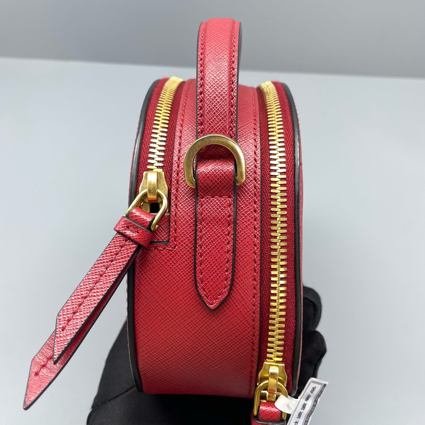 Prada - Odette Half-Moon Bag - Saffiano leather - Red - (mini)