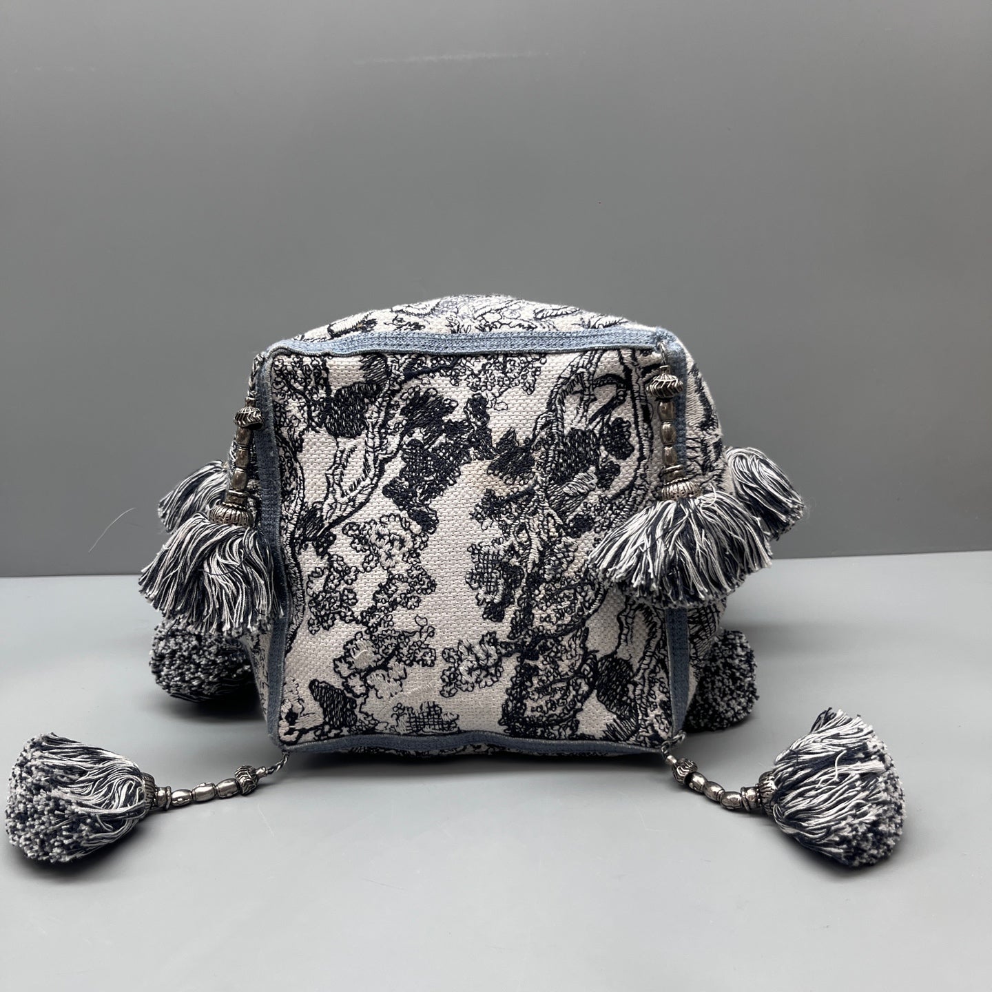 Dior - Dior Toile de Jouy Sauvage Embroidered Bucket Bag - Embroidered Canvas / Fabric with Leather Trim - Multicolour - (Medium)