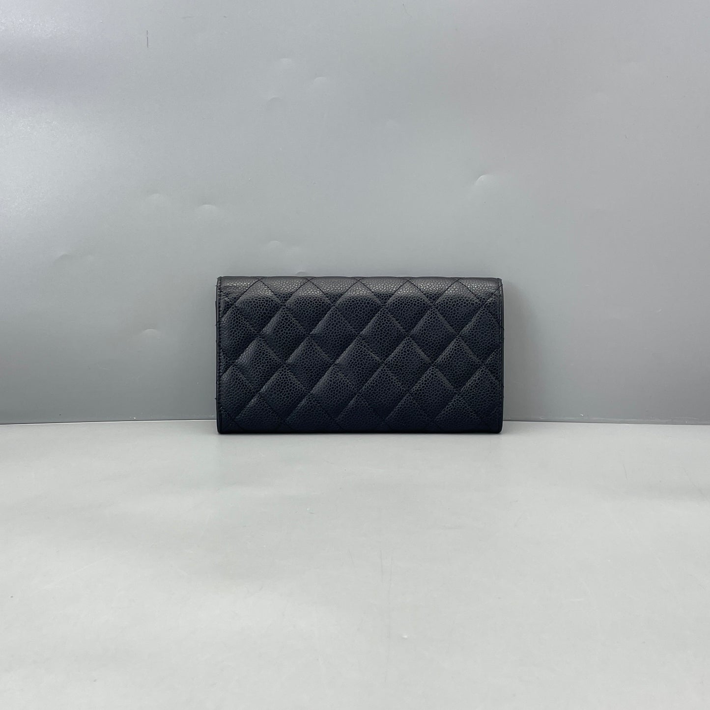 Chanel - Classic Long Flap Wallet - Grained calfskin leather - Black - (medium)