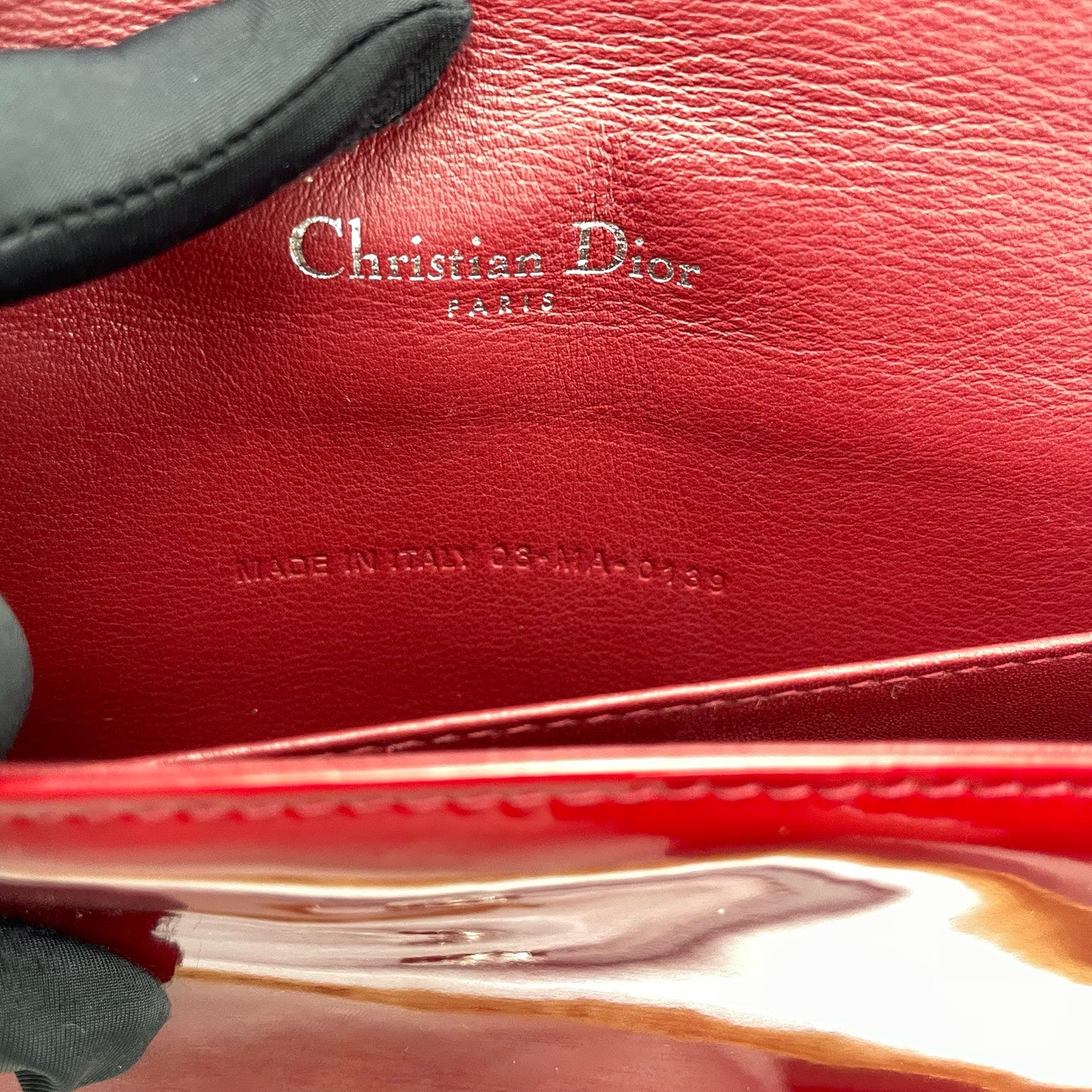 Dior - Lady Dior WOC (Wallet on Chain) - Patent leather - Red - (mini)