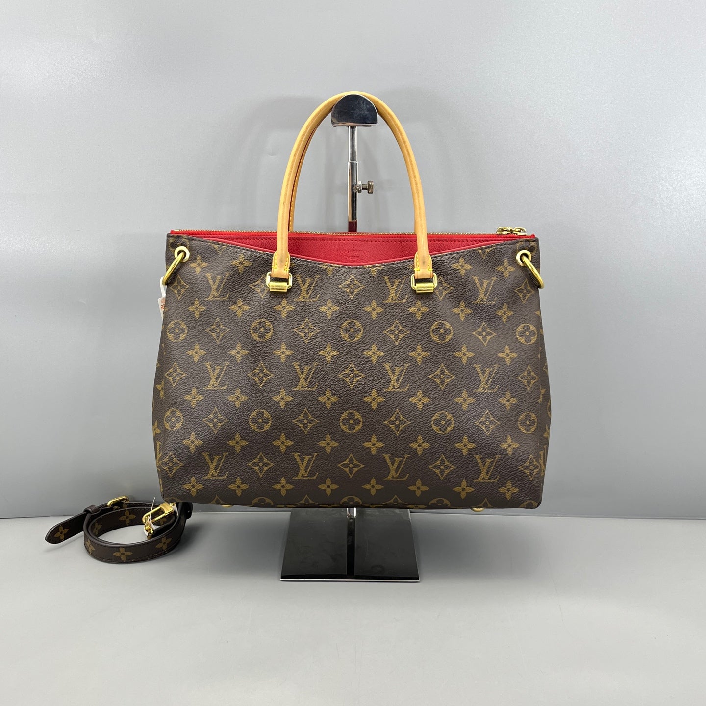 Louis Vuitton - Totally MM - Monogram coated canvas, Vachetta leather - Brown, Red - (Medium)