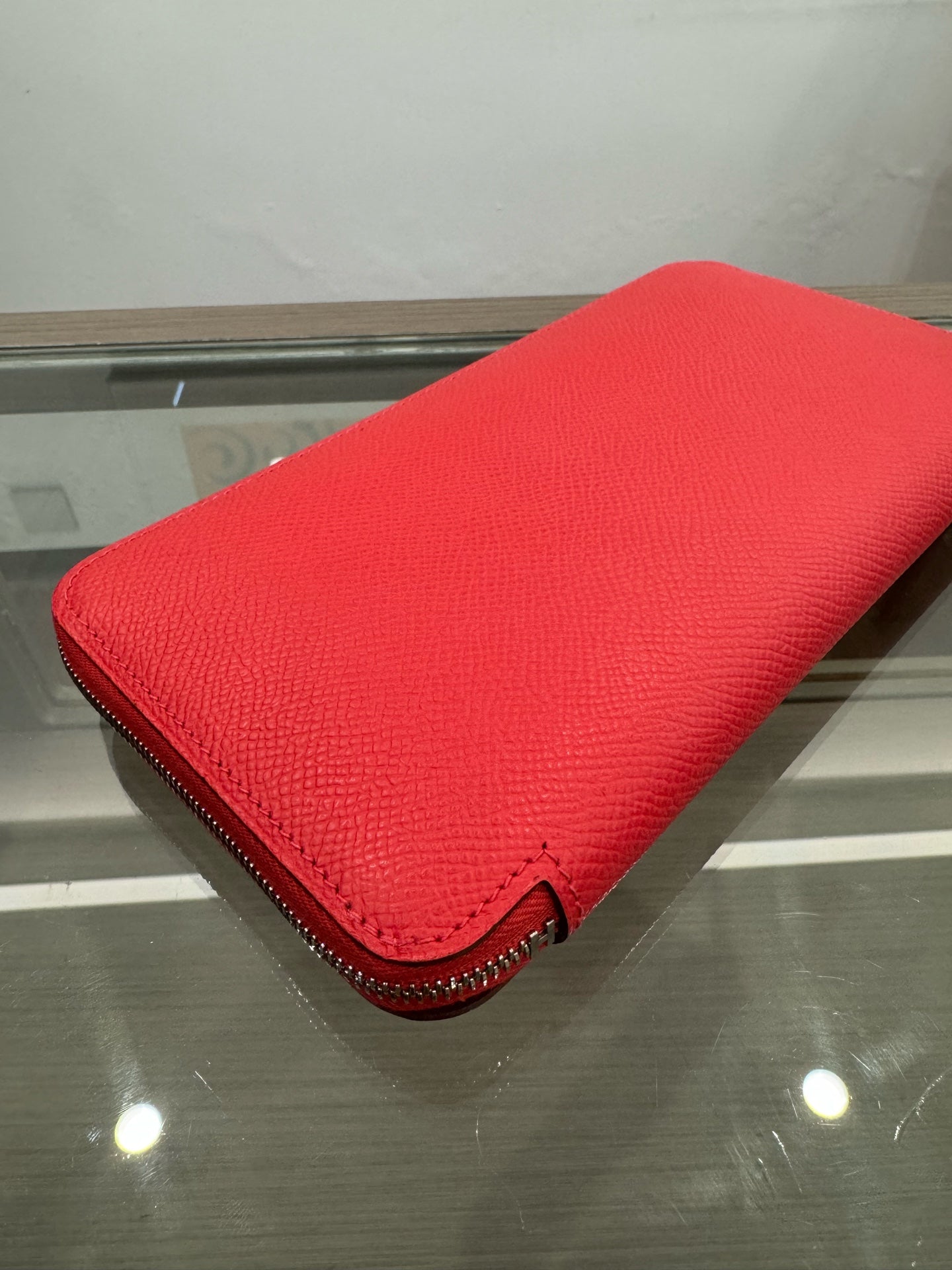 Hermès - Silk-in Classic Long Wallet - Epsom calfskin leather and silk - Red - (medium)