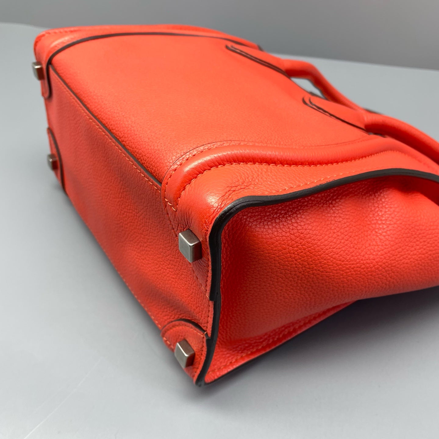 Celine - Luggage Tote - Grained calfskin leather - Orange - (Small)