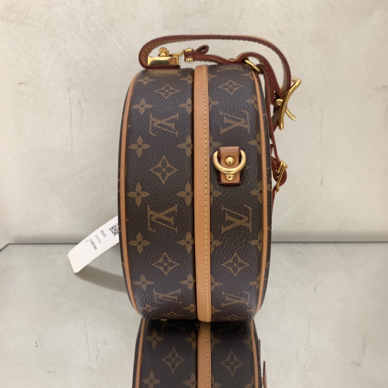Louis Vuitton - Petite Boite Chapeau - Monogram coated canvas with natural Vachetta leather trim - Brown - (mini)