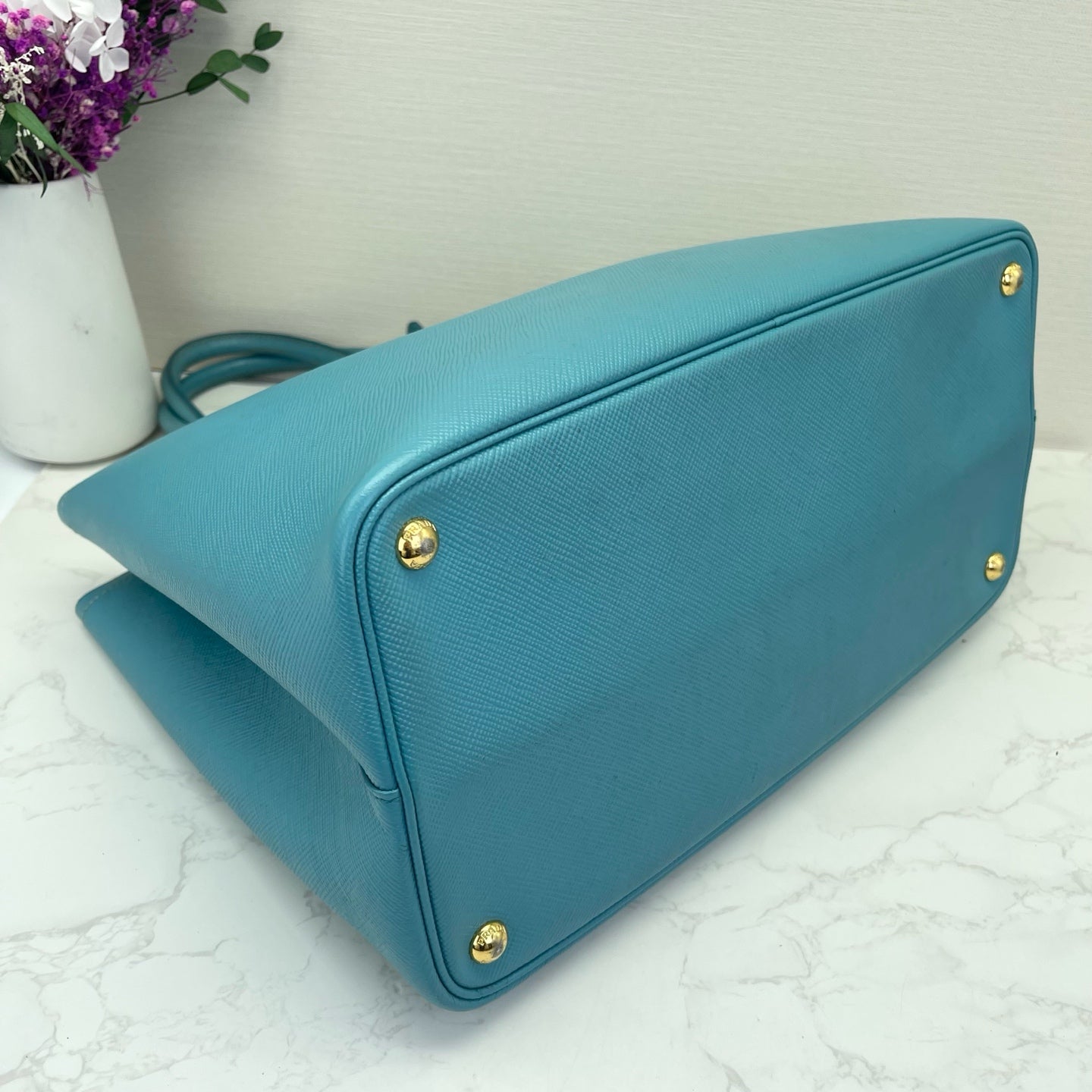 Prada - Double - Saffiano leather - Teal Blue - (medium)