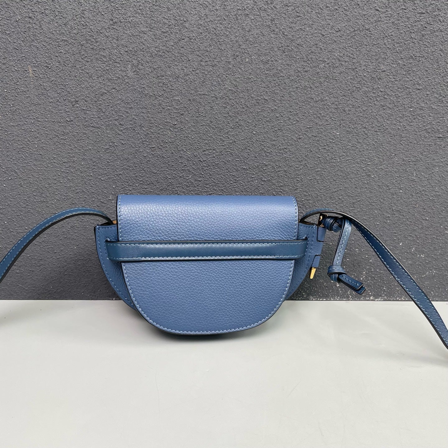 Loewe - Gate Mini Crossbody Bag - Grained calfskin leather exterior with suede lining - Navy - (mini)