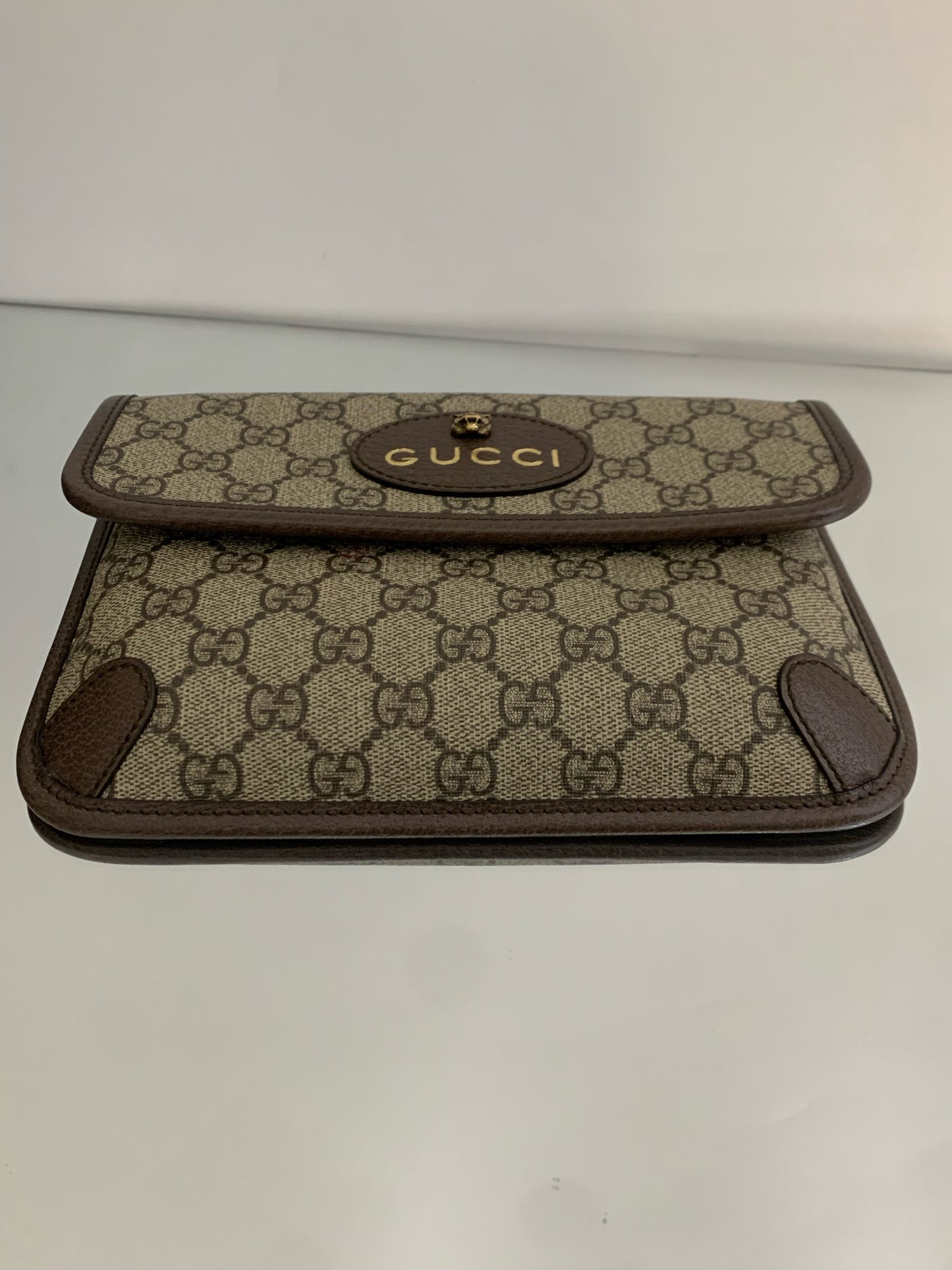 Gucci - Neo Vintage Messenger/Belt Bag - GG Supreme coated canvas with leather trim - Ebony Brown - (small)