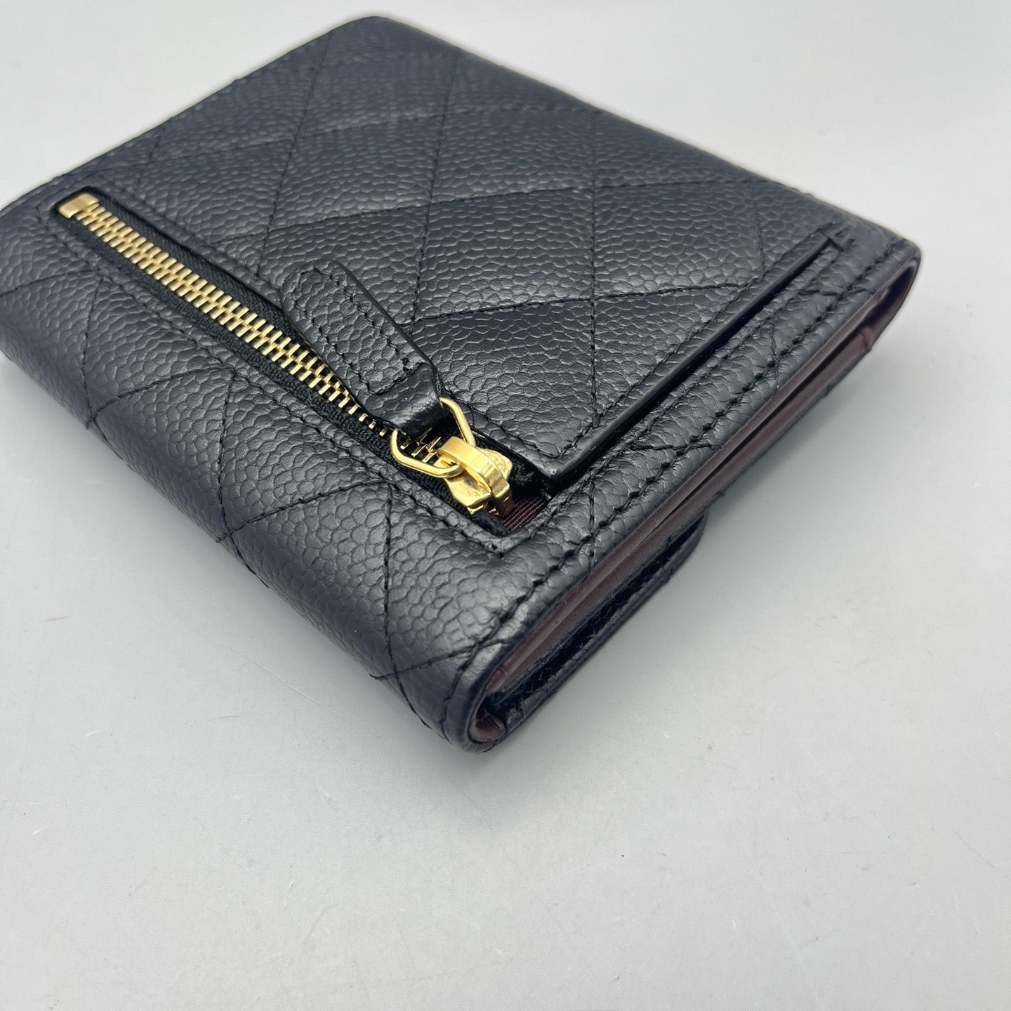 Chanel - Trifold Card Wallet A7127e - Caviar leather - Black - (Small)