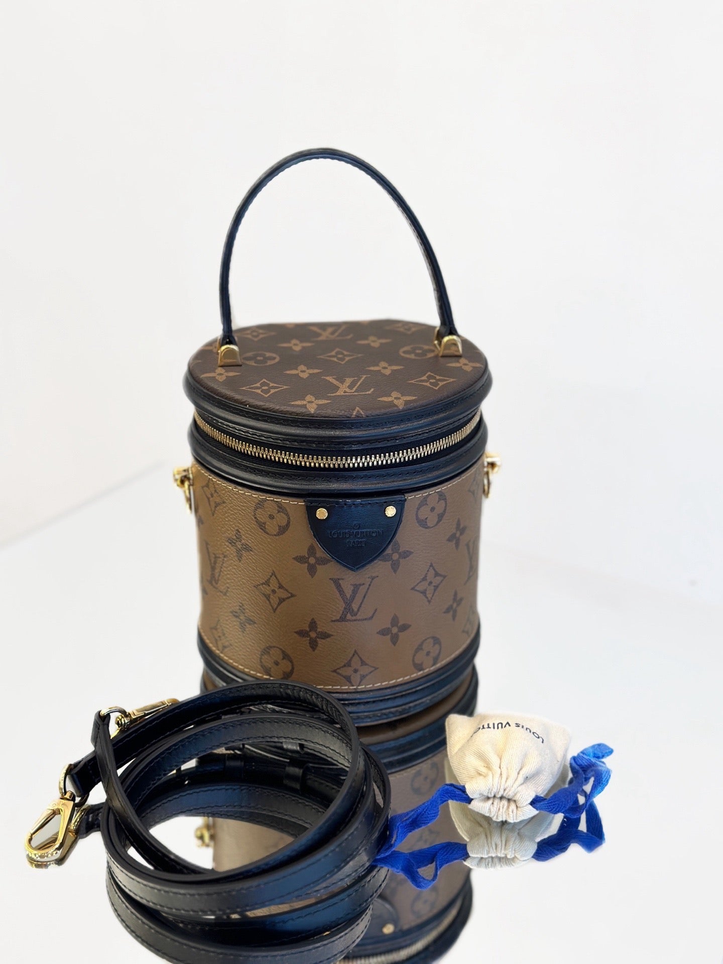 Louis Vuitton - Cannes - Monogram coated canvas with black cowhide leather trim and black microfiber lining - Brown - (mini)
