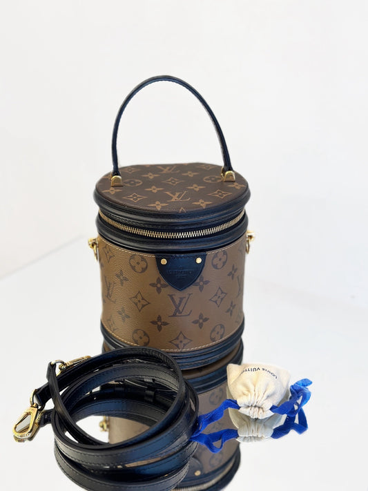 Louis Vuitton - Cannes - Monogram coated canvas with black cowhide leather trim and black microfiber lining - Brown - (mini)