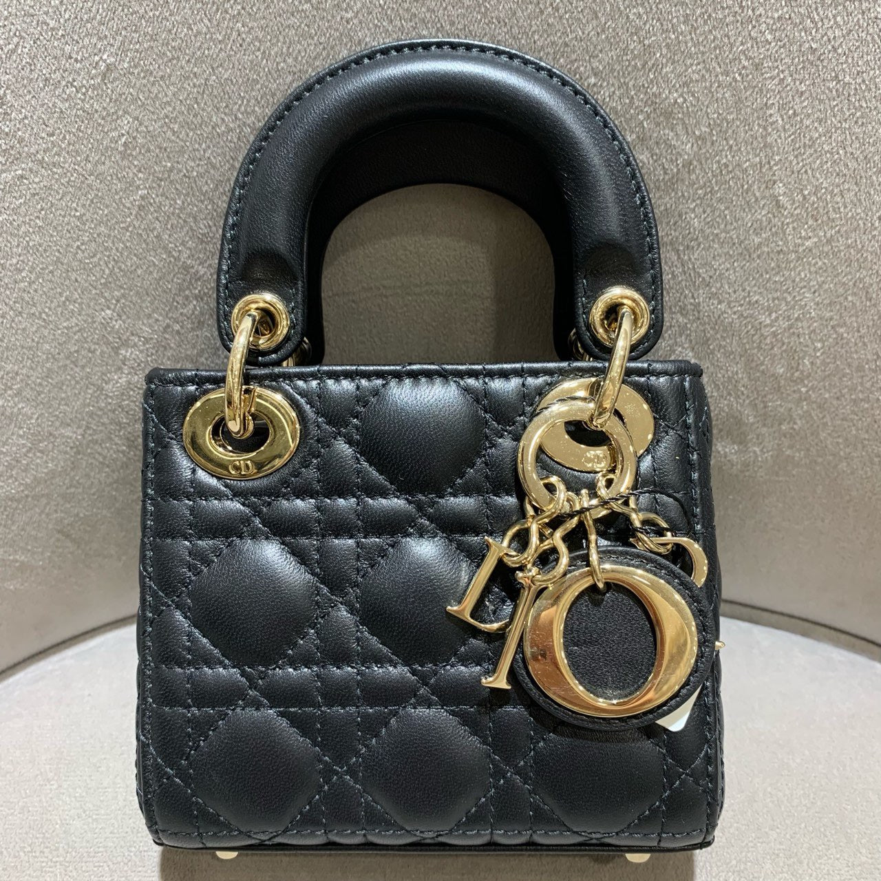 Dior - Lady Dior Supermini - Lambskin leather - Black - (mini)