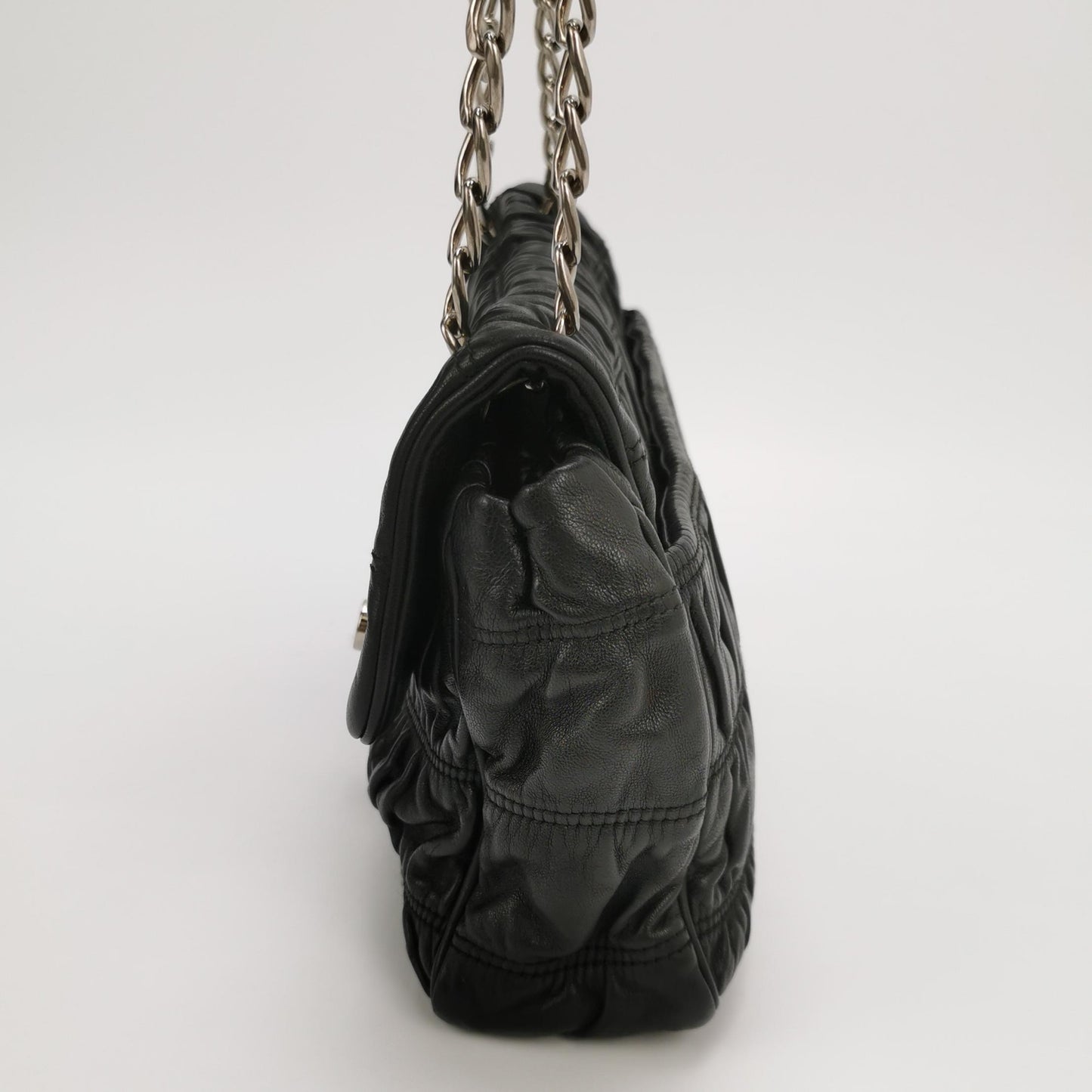 Prada - Nappa Gaufre Shoulder Bag - Nappa leather - Black - (medium)