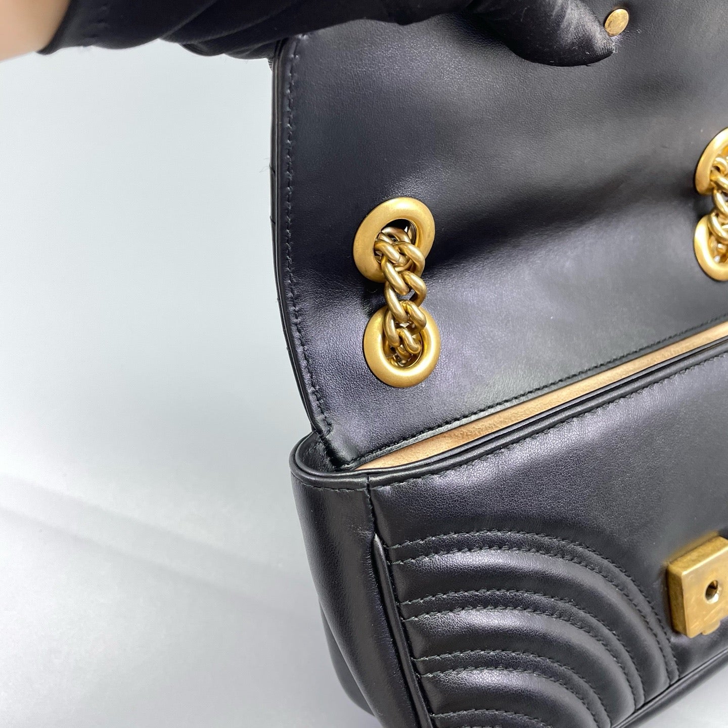 Gucci - GG Marmont Matelasse Mini Bag - Leather - Black - (mini)