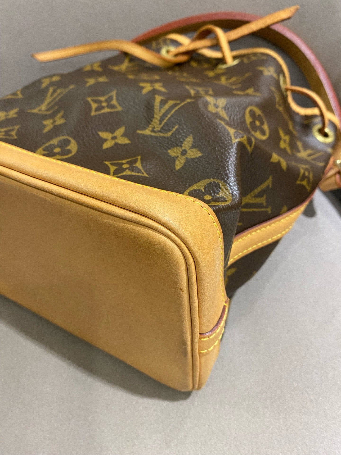 Louis Vuitton - Mini Noé - Monogram coated canvas with natural cowhide leather (Vachetta) trim - Brown - (mini)