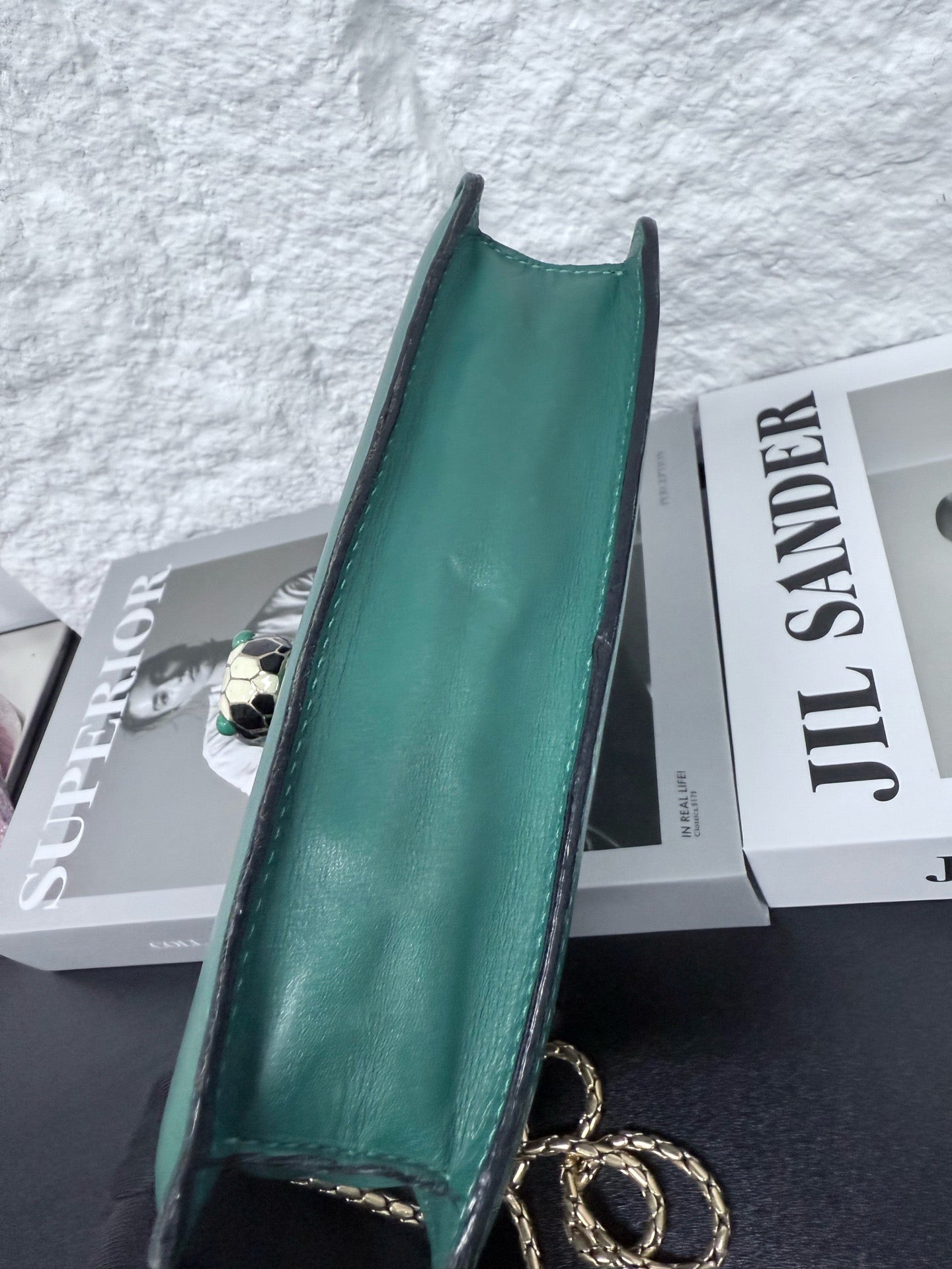 Bvlgari - Serpenti Forever Chain Bag - Stingray skin and calfskin leather - Green - (mini)