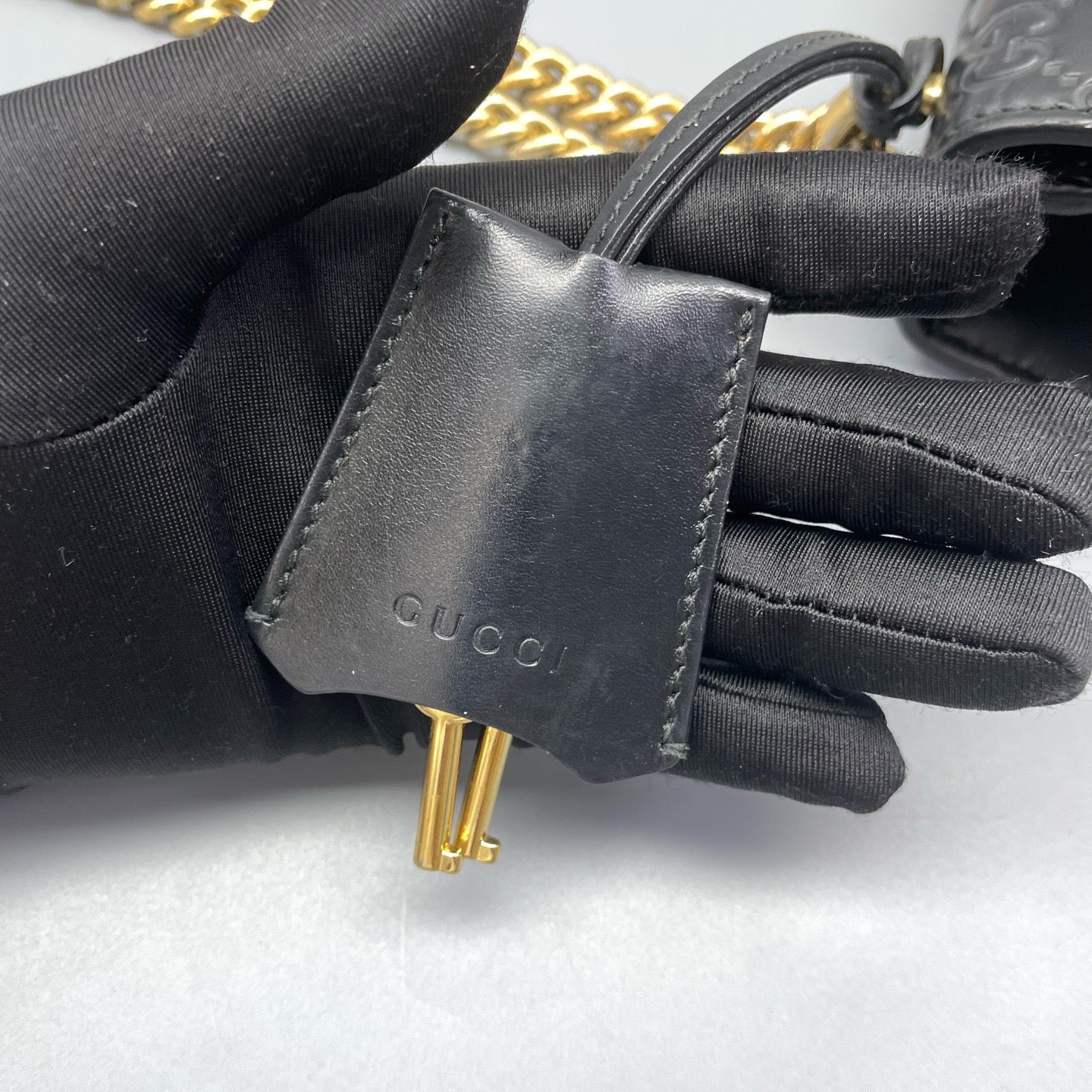 Gucci - Padlock - Leather - Black - (small)