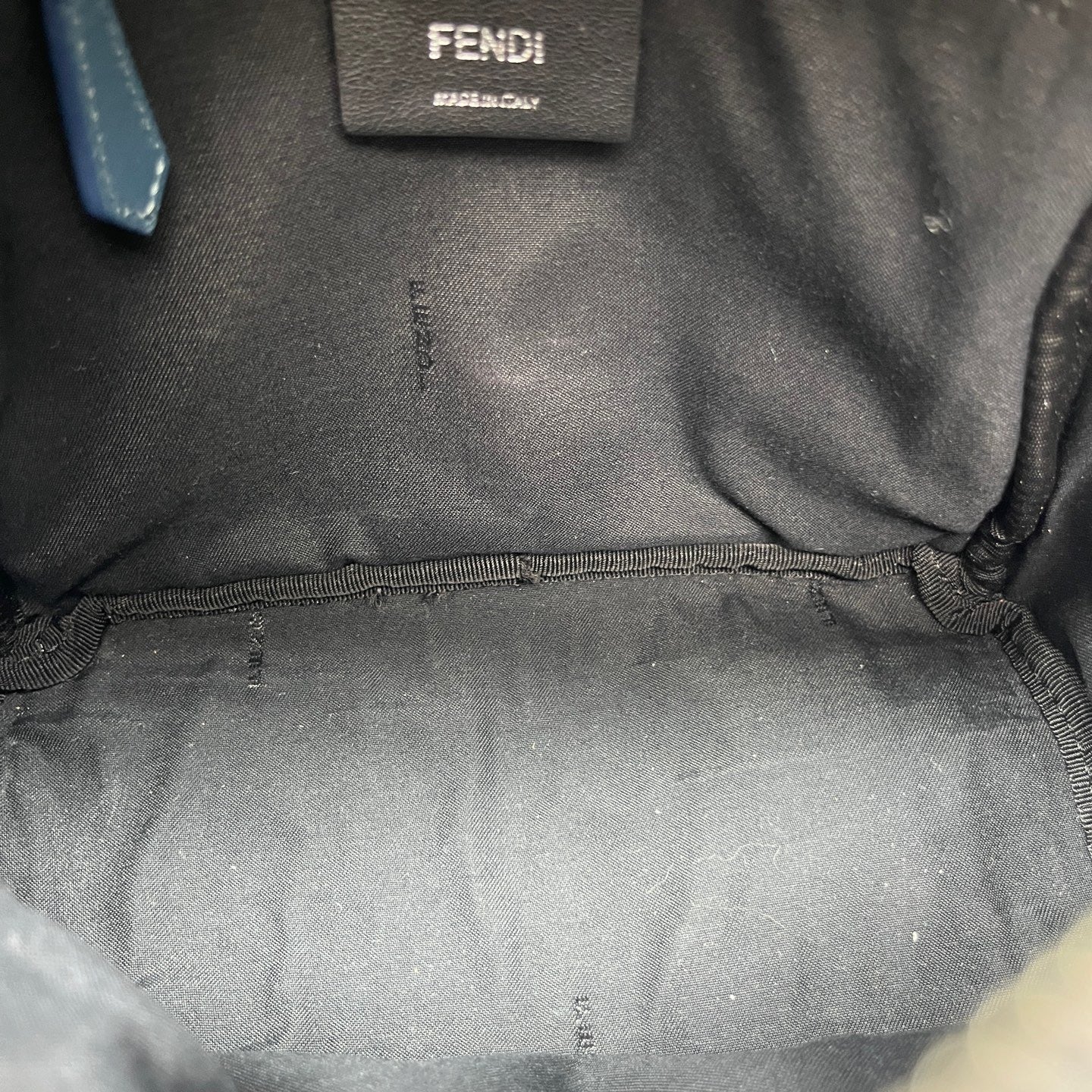 Fendi - Floral Studded Backpack (Model: 8BZ039-84T) - Leather - Navy - (mini)