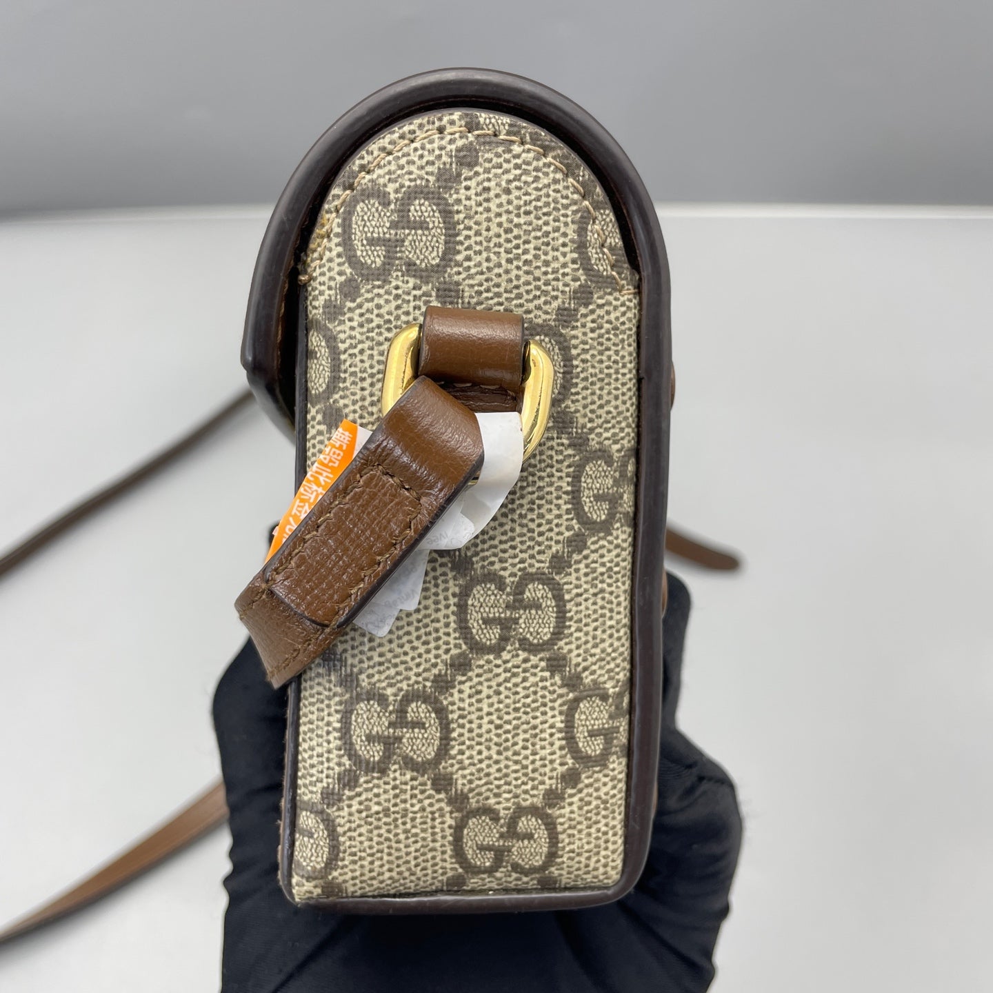 Gucci - Horsebit 1955 Camera Bag - GG Supreme canvas with leather trim - Beige and Brown - (mini)