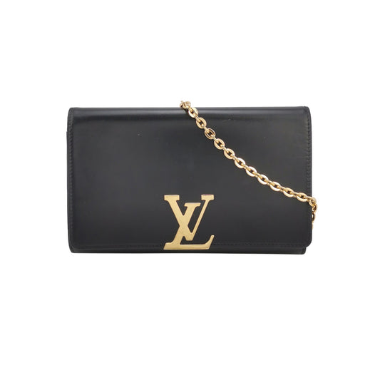 Louis Vuitton - Chain Louise - Smooth cowhide leather - Black - (Mini)