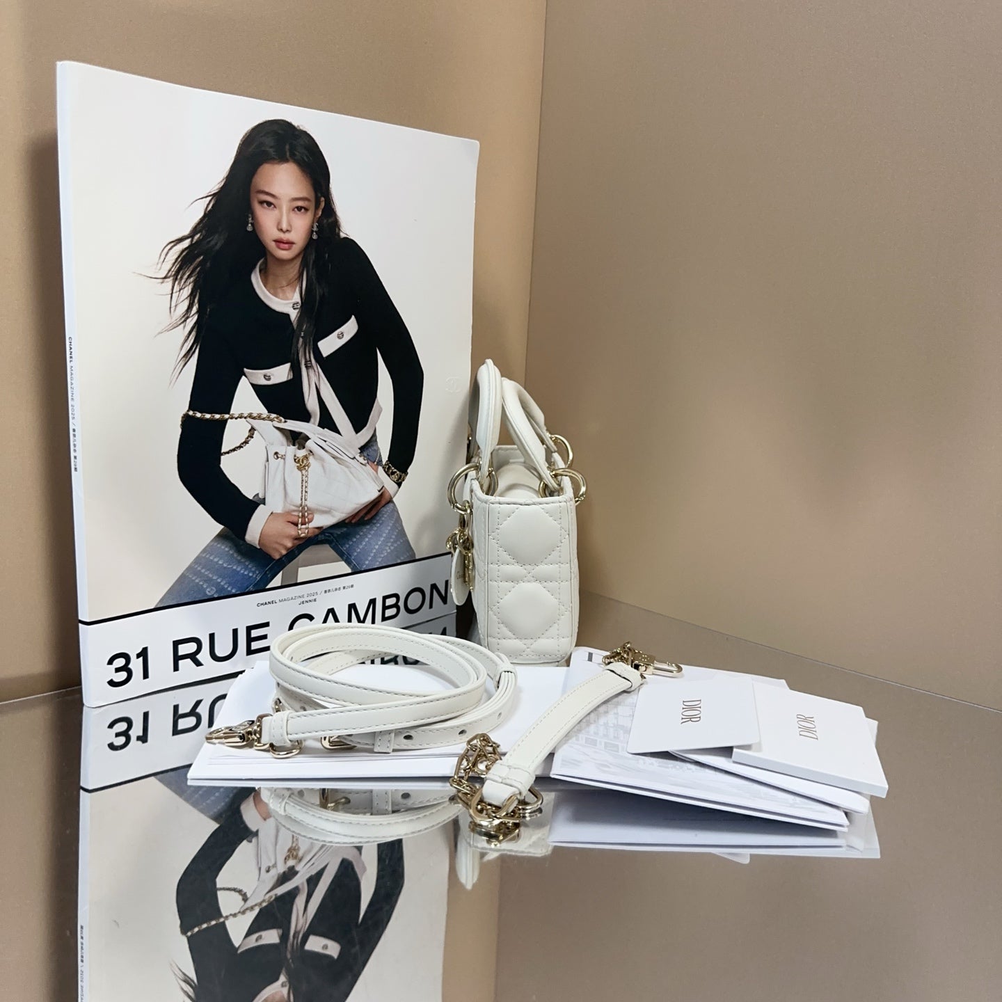 Dior - D-Joy Mini Bag - Leather - White - (mini)