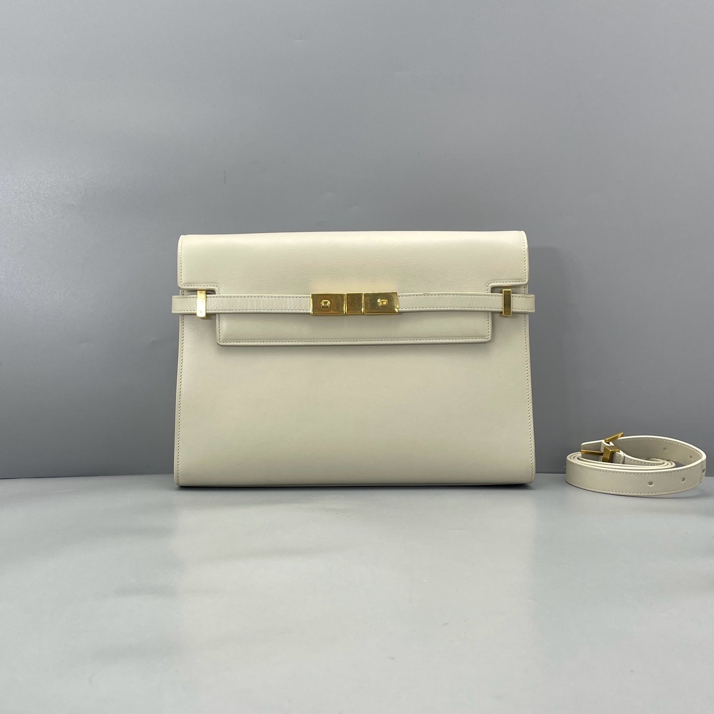 Saint Laurent - Manhattan - Smooth calfskin leather - White - (medium)