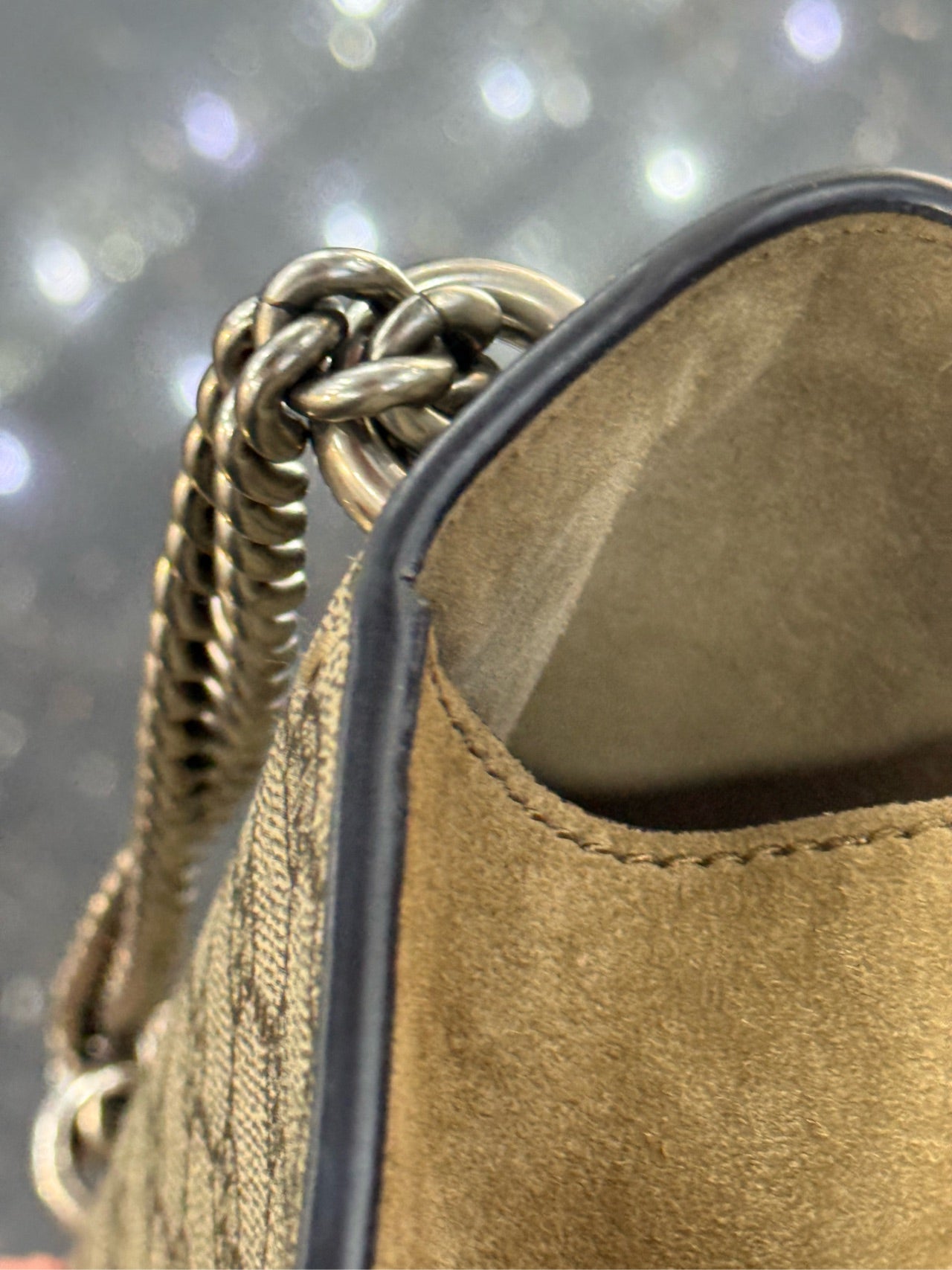 Gucci - Dionysus Medium Shoulder Bag with Crystal Embellished Buckle - GG Supreme coated canvas and suede - Beige - (medium)