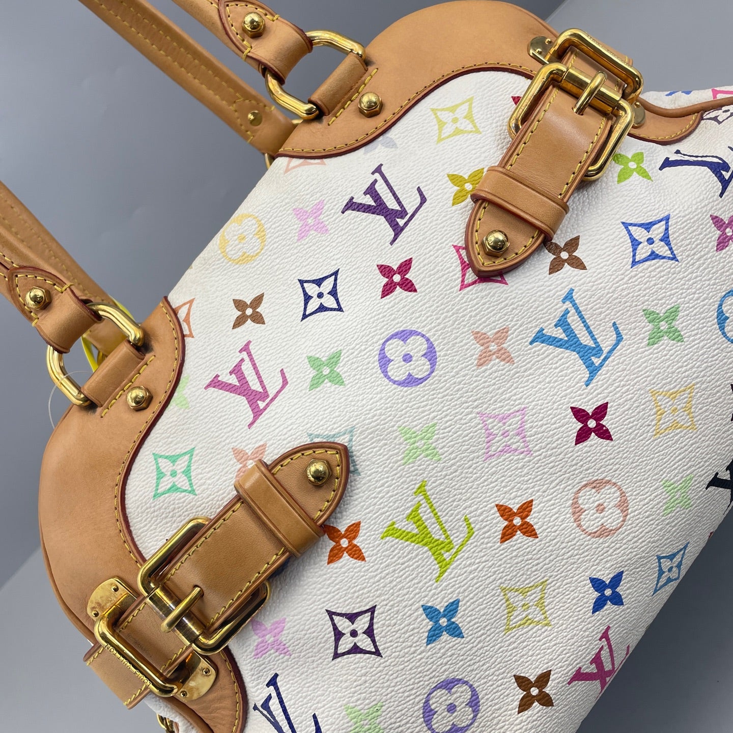 Louis Vuitton - Monogram Multicolore Tote Bag - Coated canvas, Vachetta leather - White, Multicolour - (Medium)