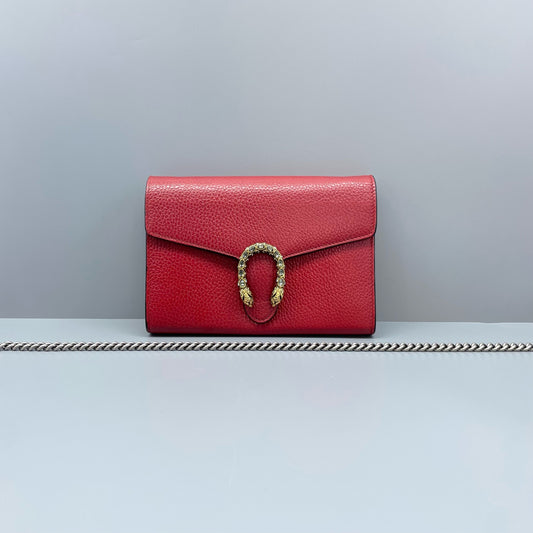 Gucci - Dionysus WOC - Grained leather - Red - (mini)