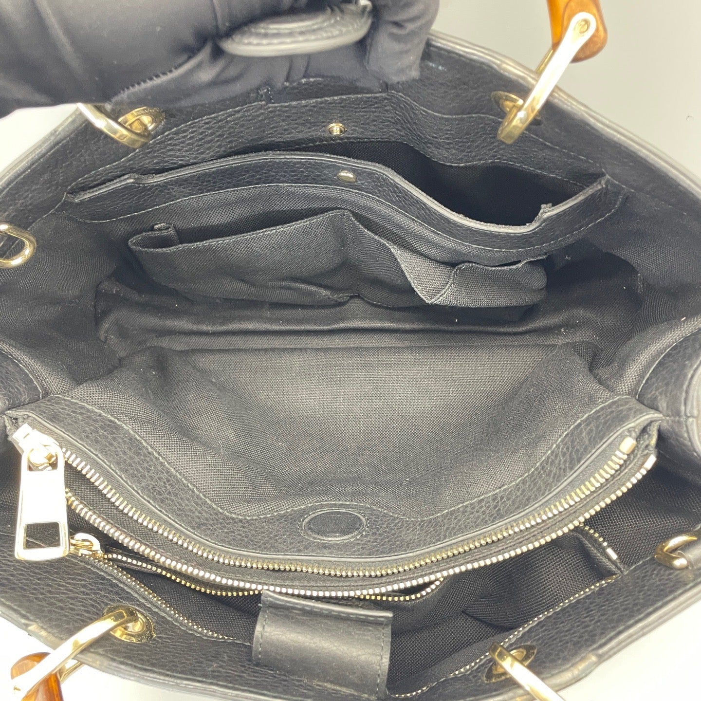 Gucci - Bamboo Handle Tote - Leather - Black - (medium)