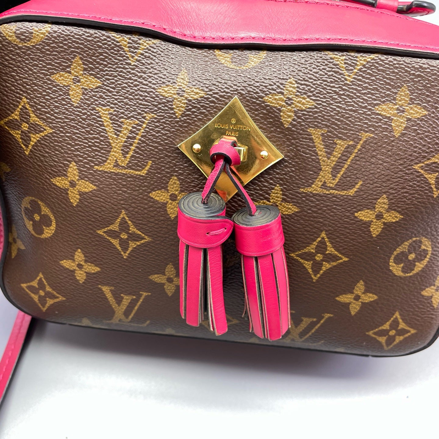 Louis Vuitton - Tassel Camera Bag - Monogram coated canvas with fuchsia leather trim - Multicolour (Brown and Pink) - (mini)