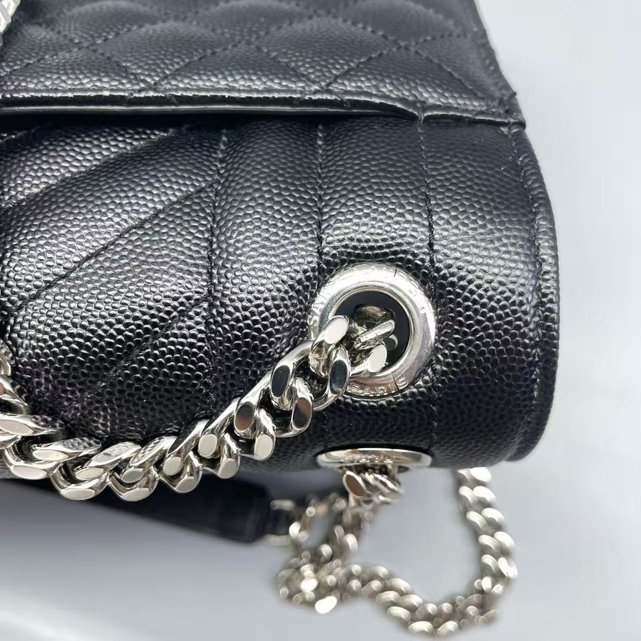 Saint Laurent - Envelope Chain Bag - Leather - Black - (medium)