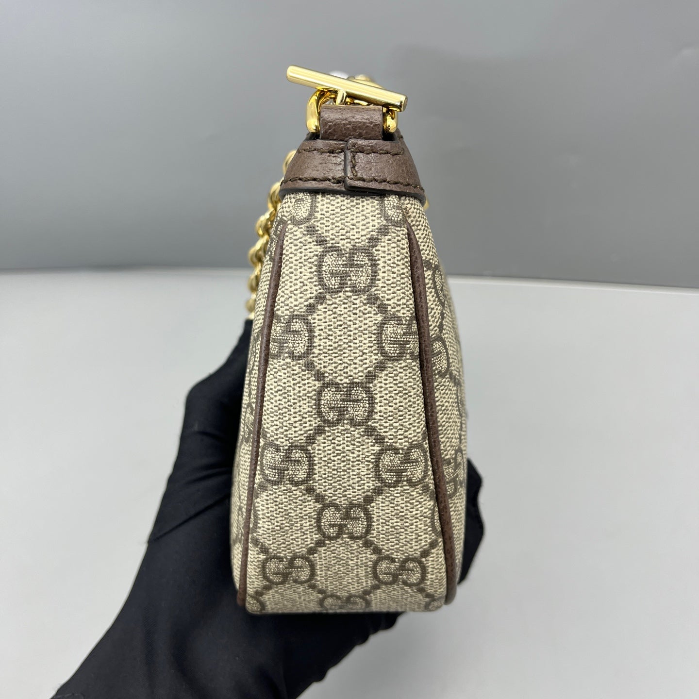 Gucci - Ophidia GG Mini Shoulder Bag - GG Supreme canvas with leather trim - Brown - (mini)