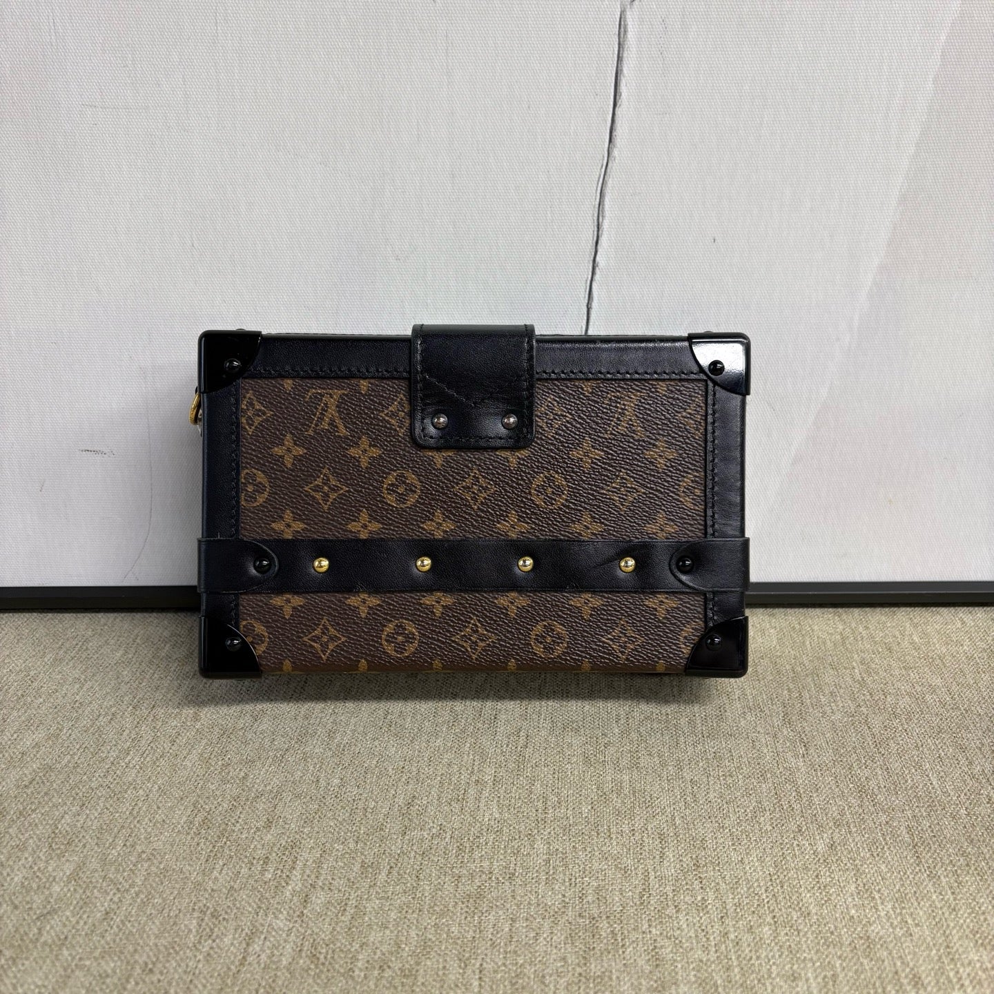 Louis Vuitton - Petite Malle Limited Edition Monogram - Monogram coated canvas with leather trim - Brown Monogram with Black and Red Accents - (mini)