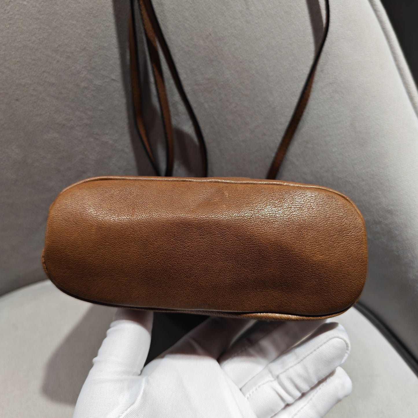 Miu Miu - Lambskin Bucket Bag - Lambskin leather - Brown - (mini)
