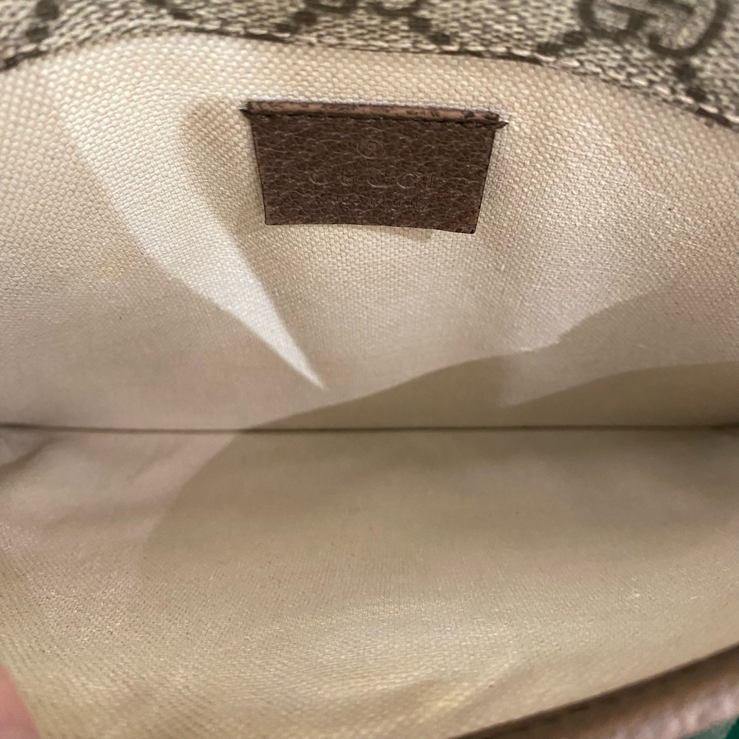 Gucci - Tiger Head Belt Bag 54387 - GG Supreme coated canvas with leather trim - Beige and Brown - (Medium)