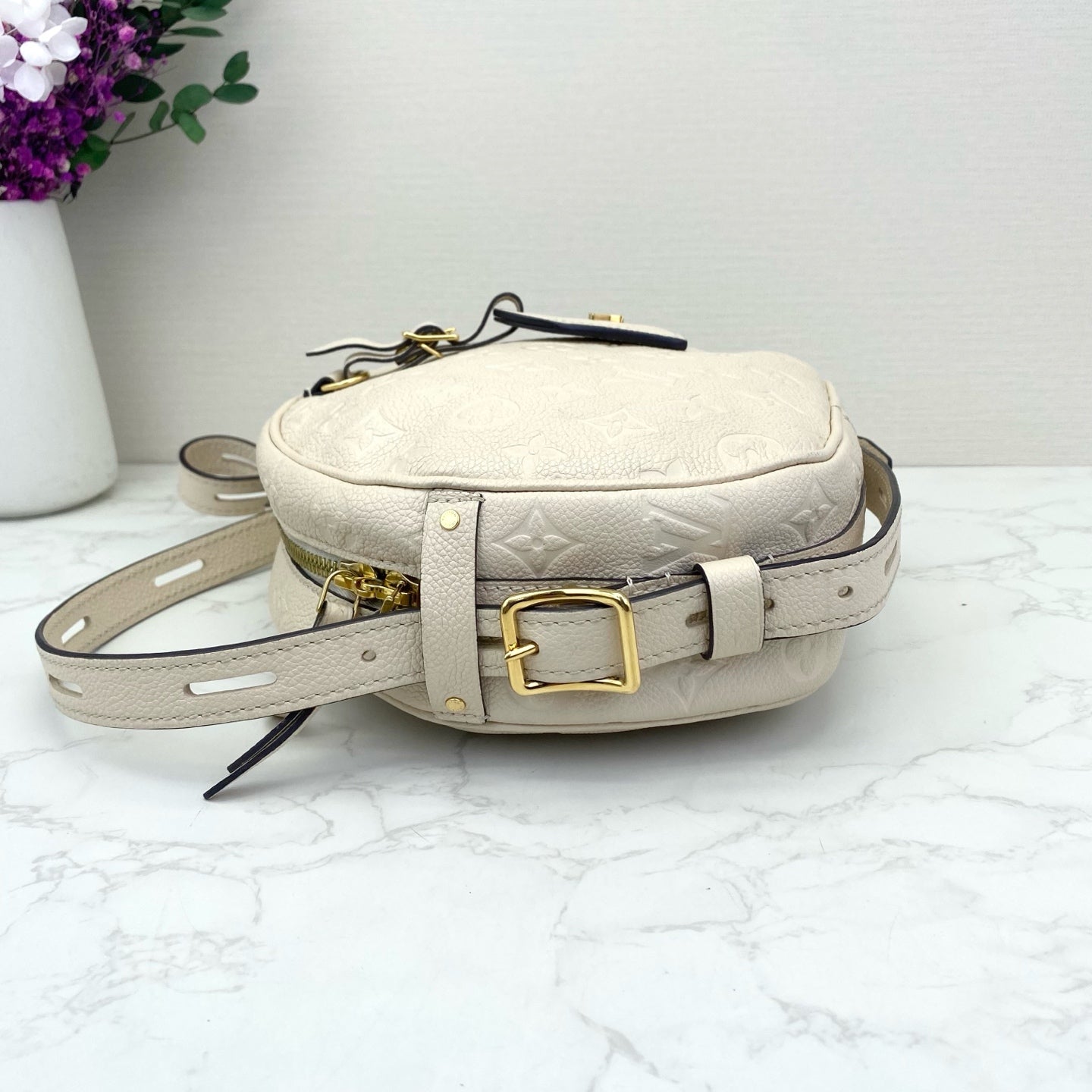 Louis Vuitton - Boite Chapeau Souple - Monogram Empreinte Grained Leather - Beige - (Large)