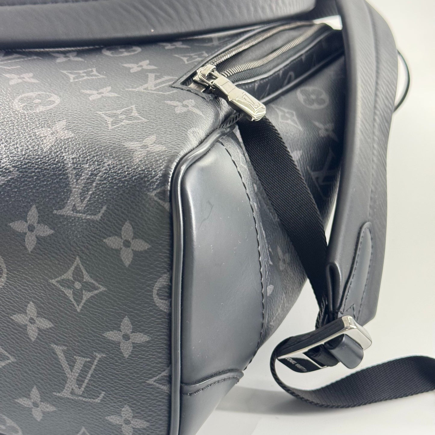 Louis Vuitton - Steamer Backpack - Monogram Eclipse coated canvas with cowhide leather trim - Black - (Large)
