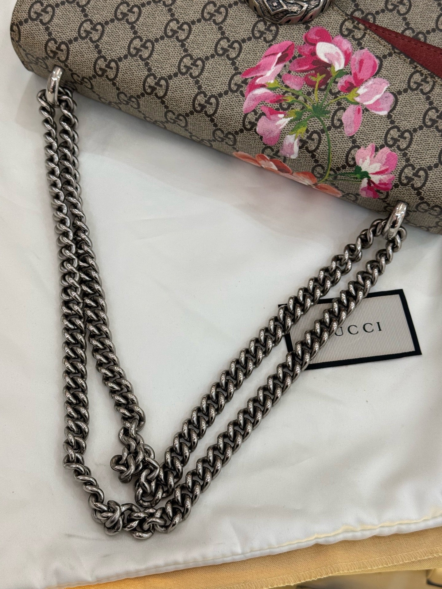 Gucci - Dionysus Bag Geranium Print - GG Supreme canvas, suede, and leather trim - Multicolour - (Medium)