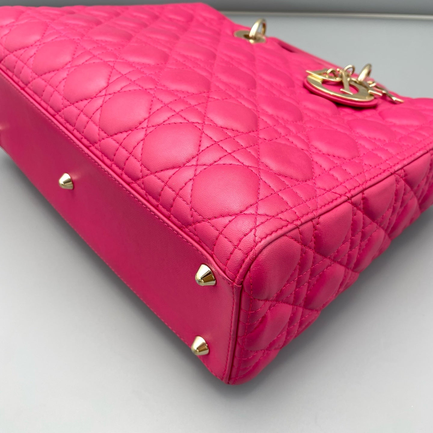 Dior - Lady Dior - Leather - Pink - (Large)