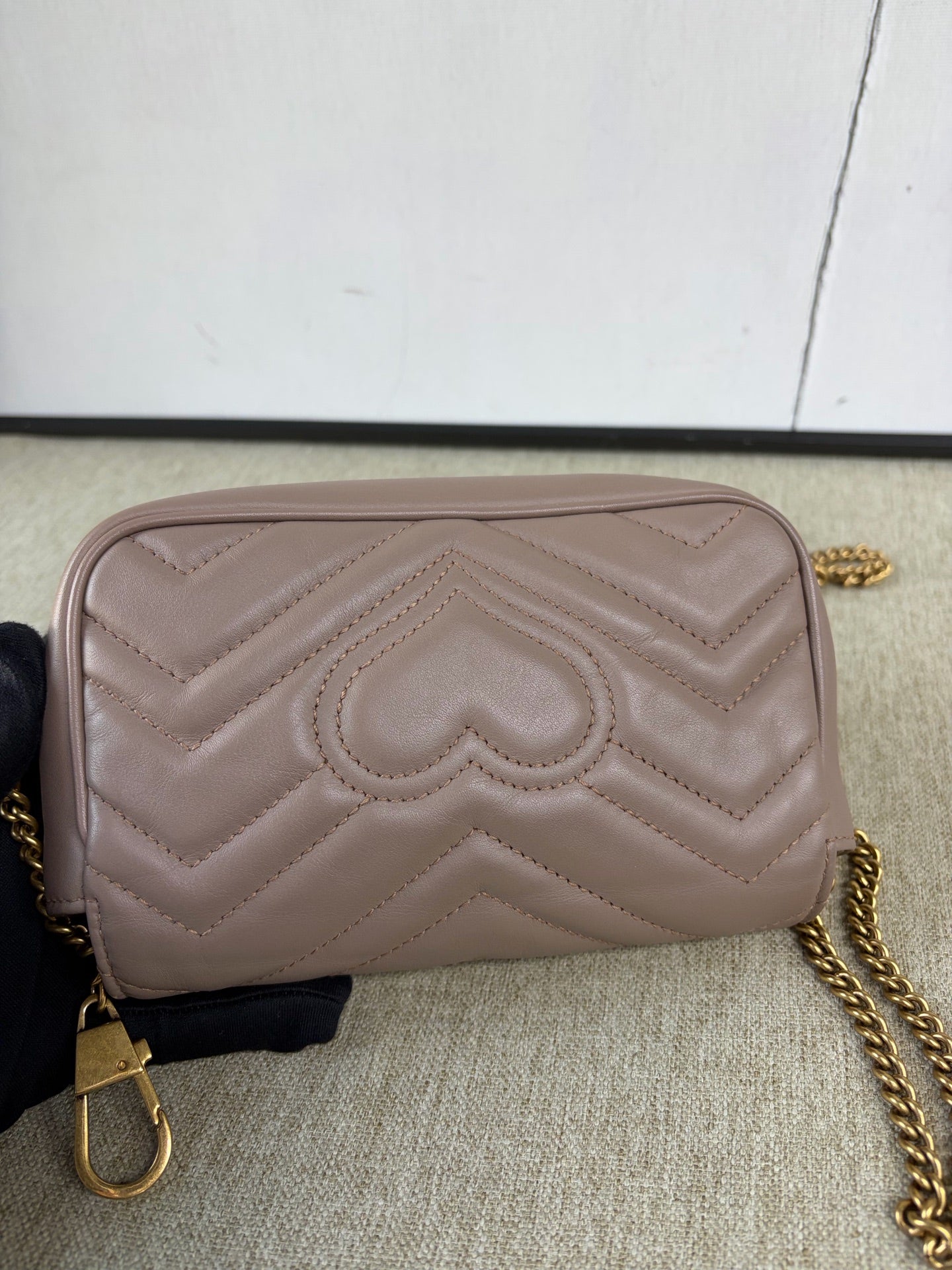 Gucci - Mini Marmont - Leather - Beige - (mini)