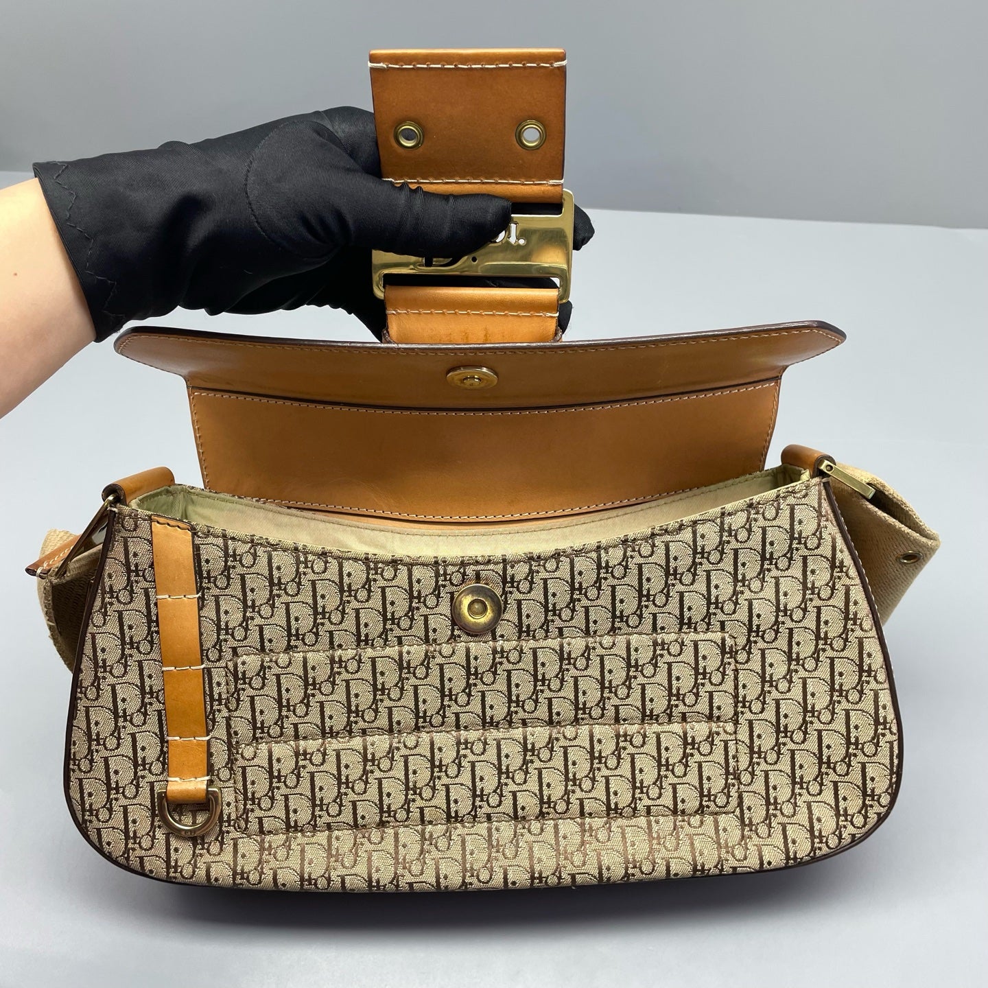 Dior - Dior Punk Oblique Shoulder Bag - Canvas and Leather - Multicolour - (small)