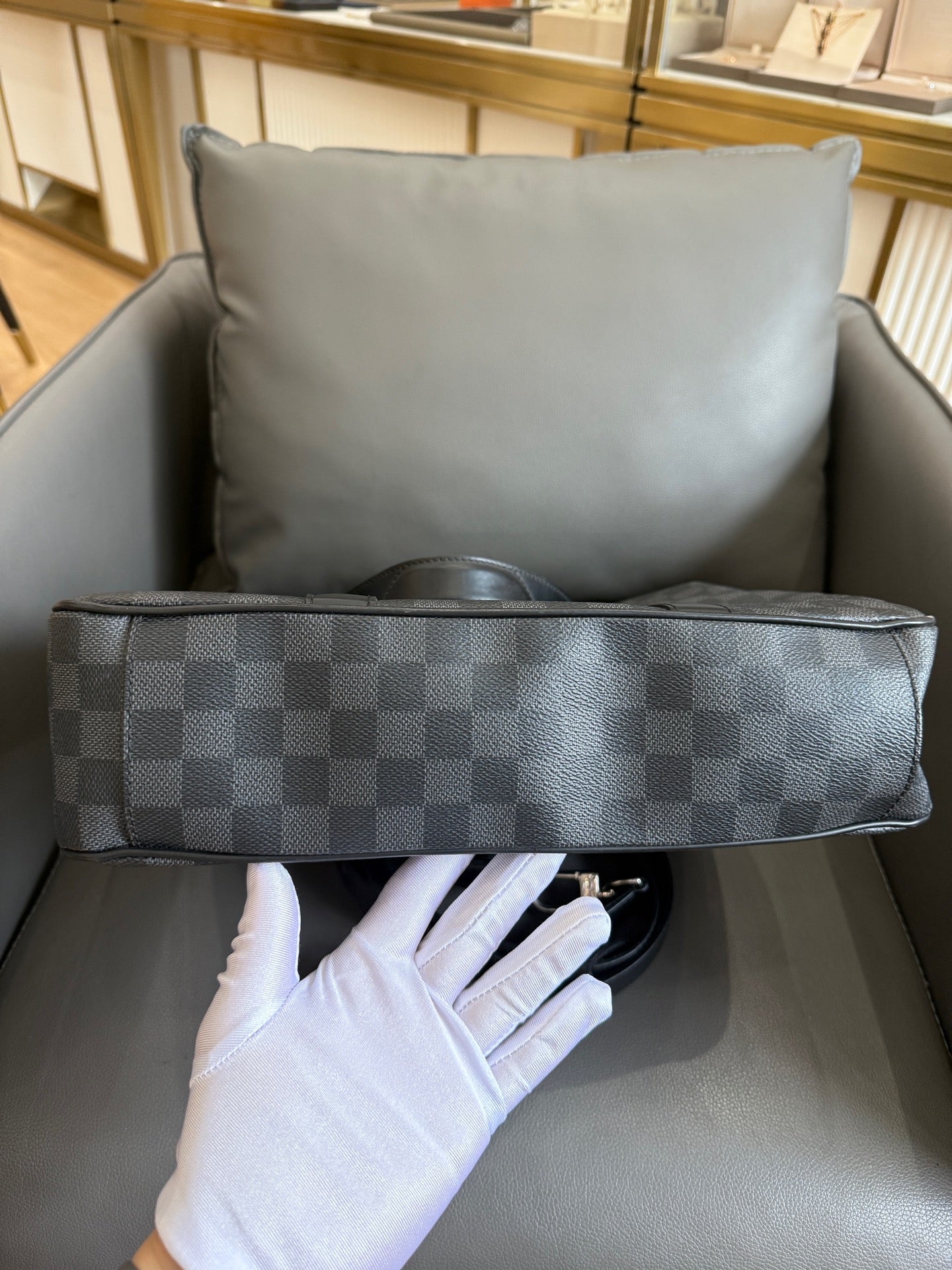 Louis Vuitton - Porte-Documents Jour - Damier Graphite coated canvas with leather trim - Grey - (Medium)