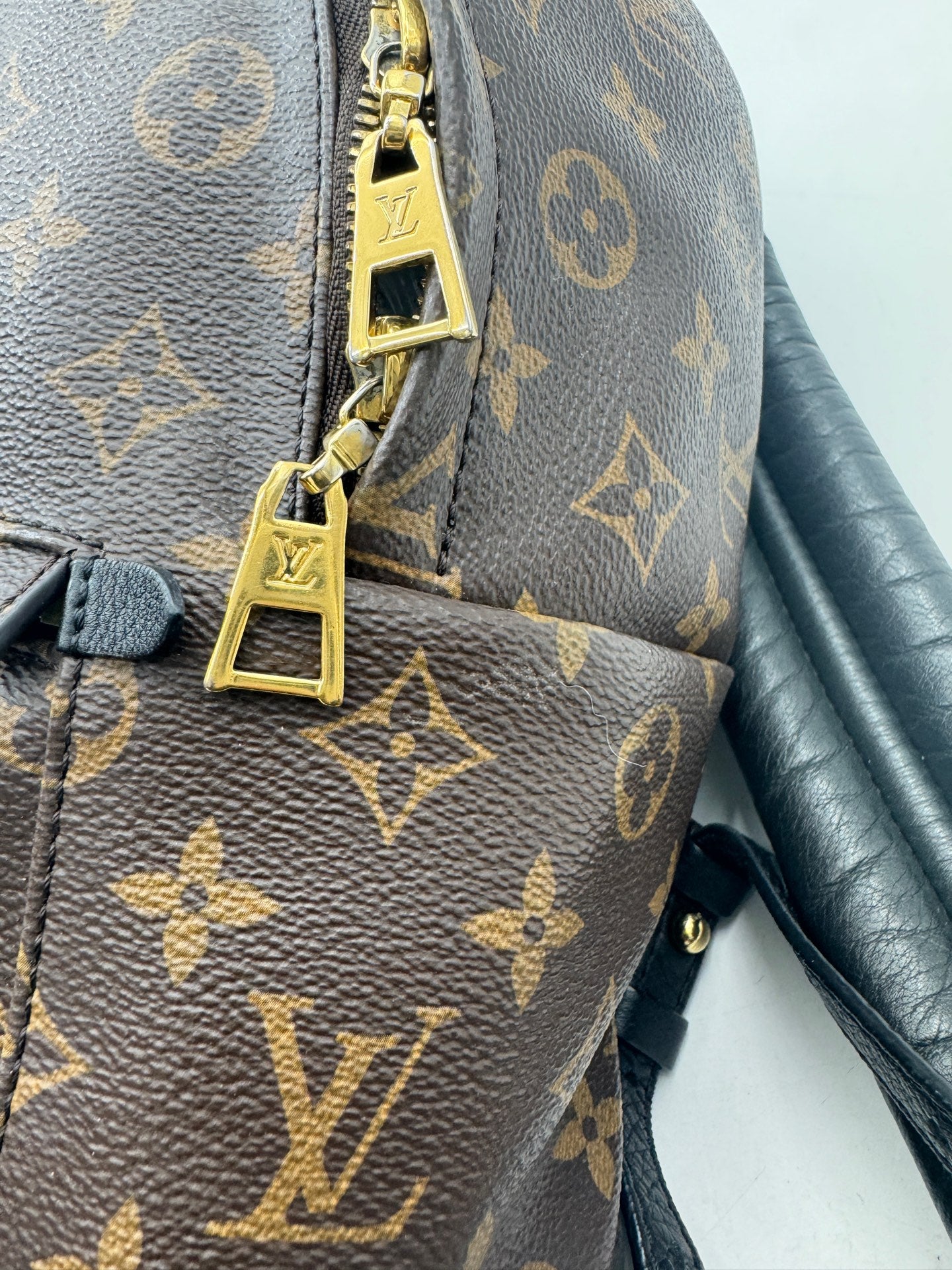 Louis Vuitton - Palm Springs Mini Backpack - Coated canvas and soft cowhide leather - Brown and Black - (mini)
