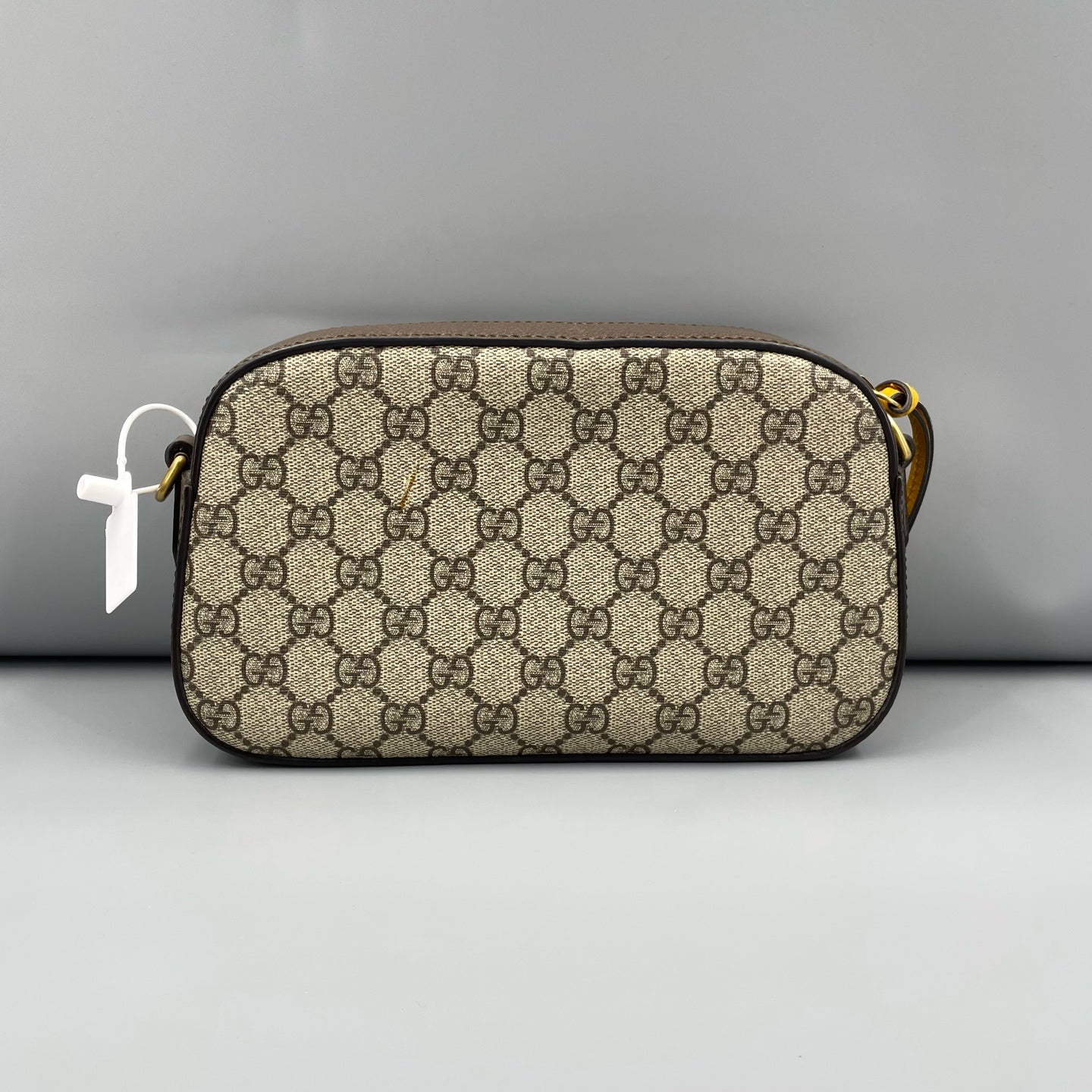 Gucci - GG Supreme Tiger Head Camera Bag - GG Supreme canvas with pebbled leather trim - Beige and Brown with multicolour strap - (Small)